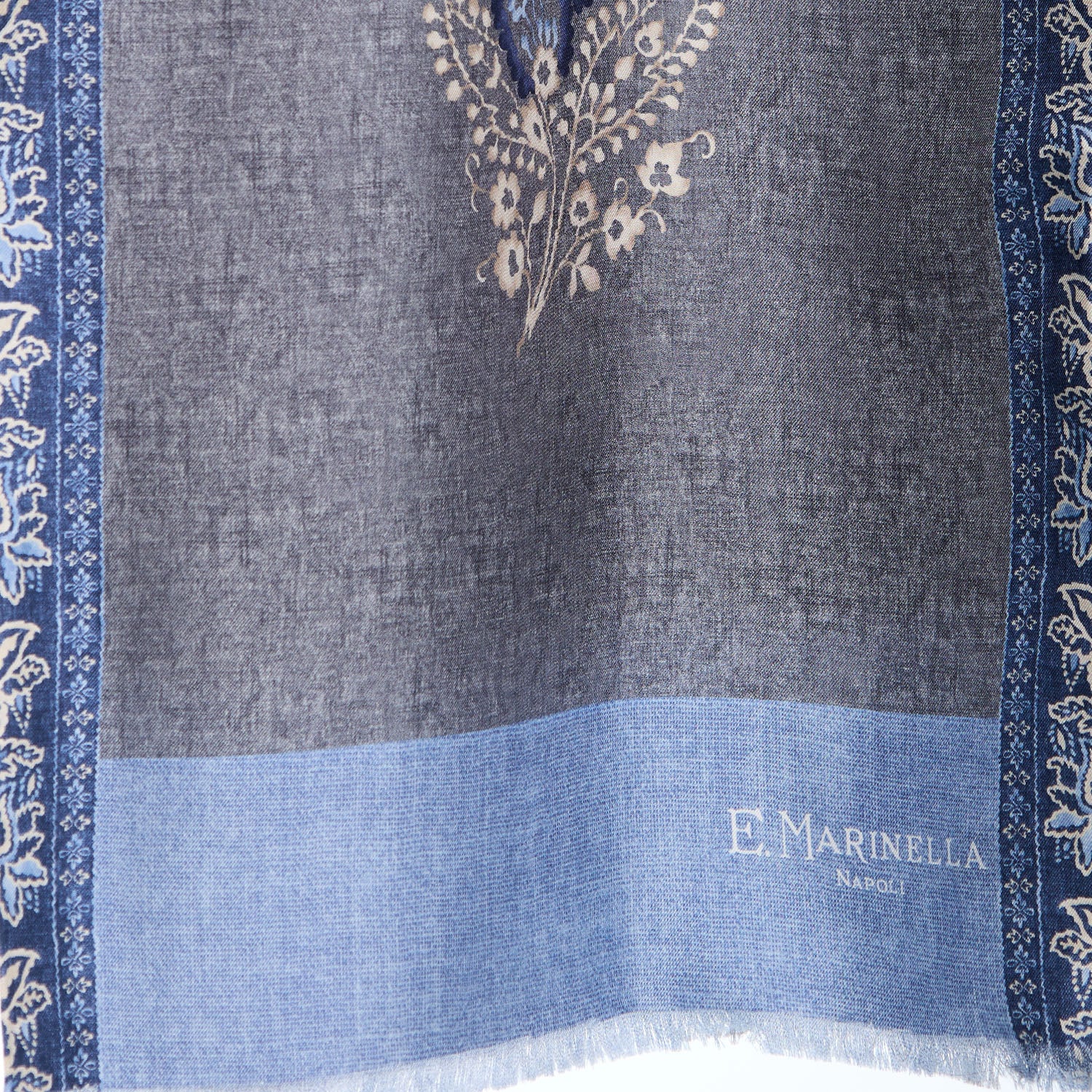 GREY DOUBLE SILK SCARF - Image 3