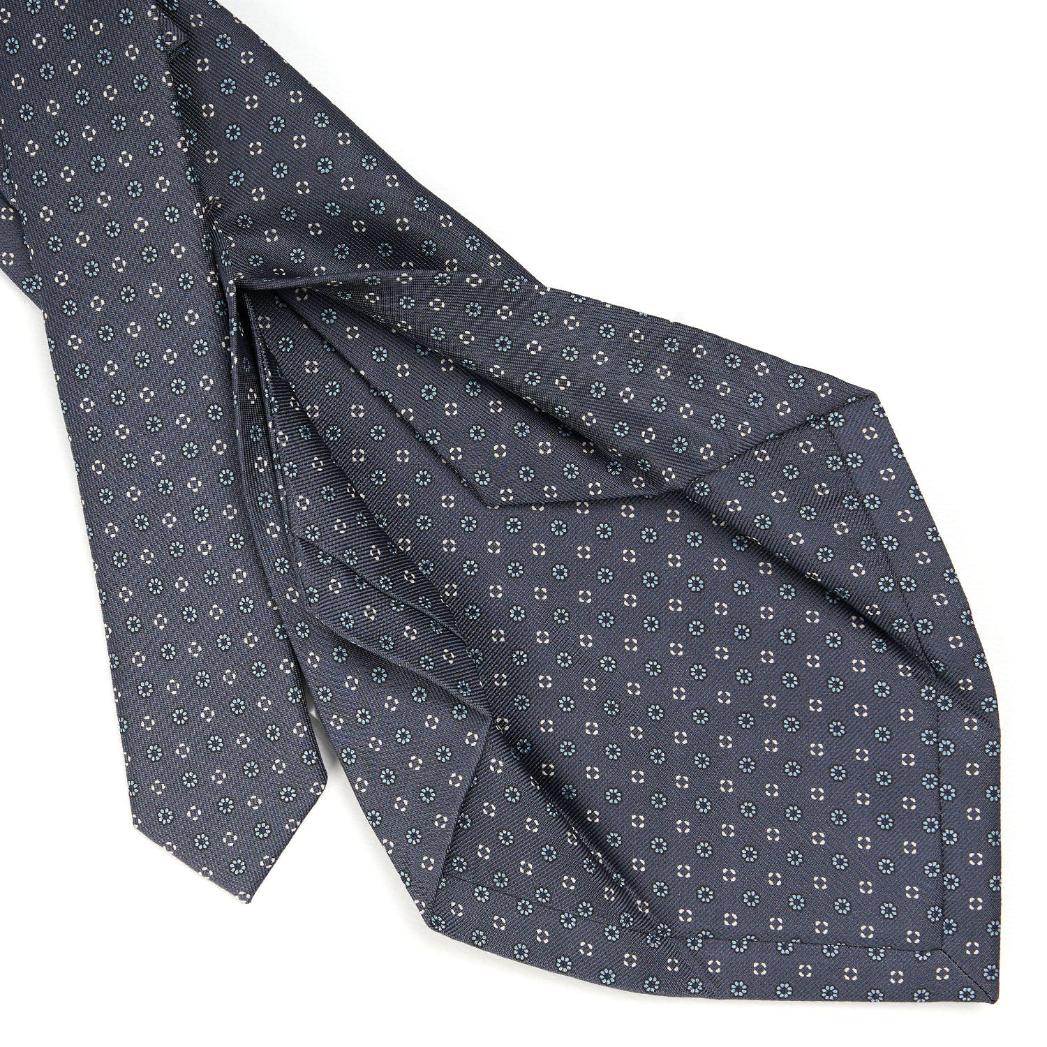 DARK GREY 5 FOLD SARTORIAL SILK TIE
