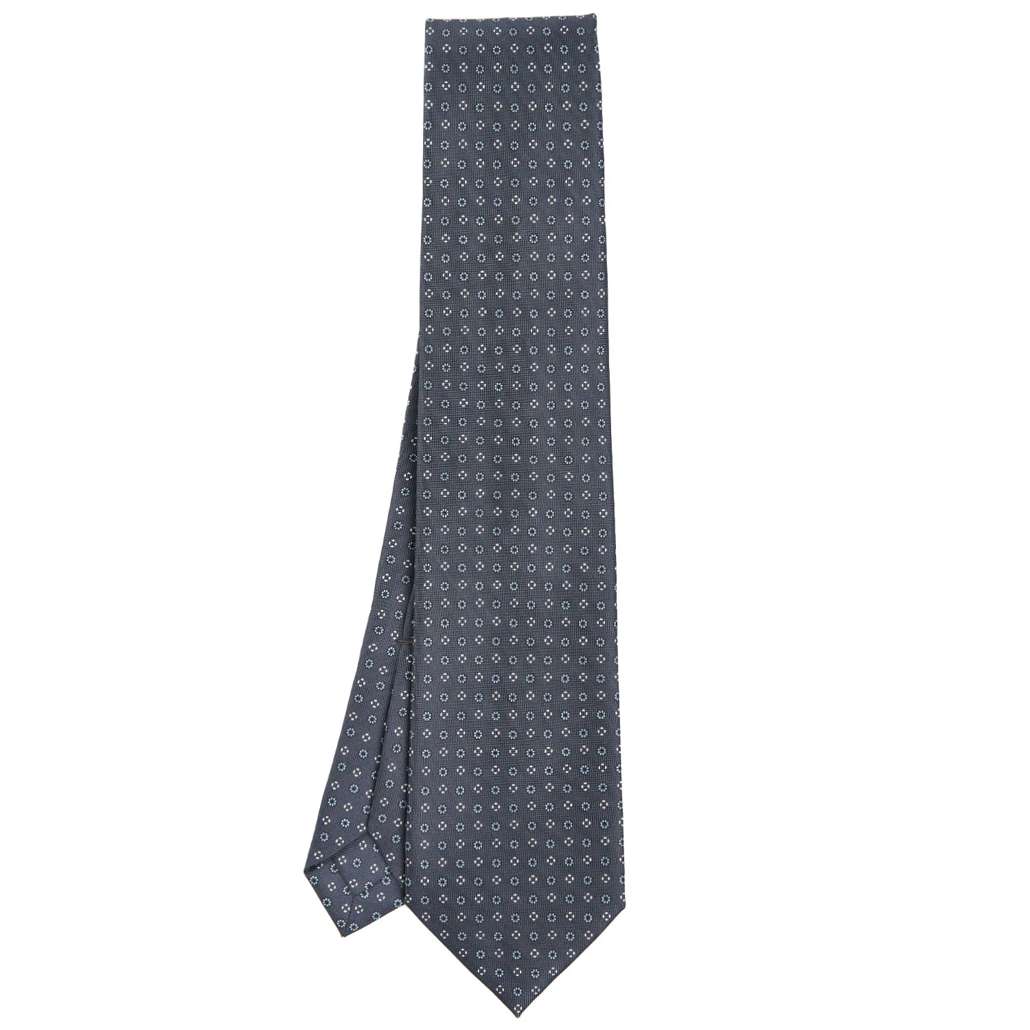DARK GREY 5 FOLD SARTORIAL SILK TIE - Image 2