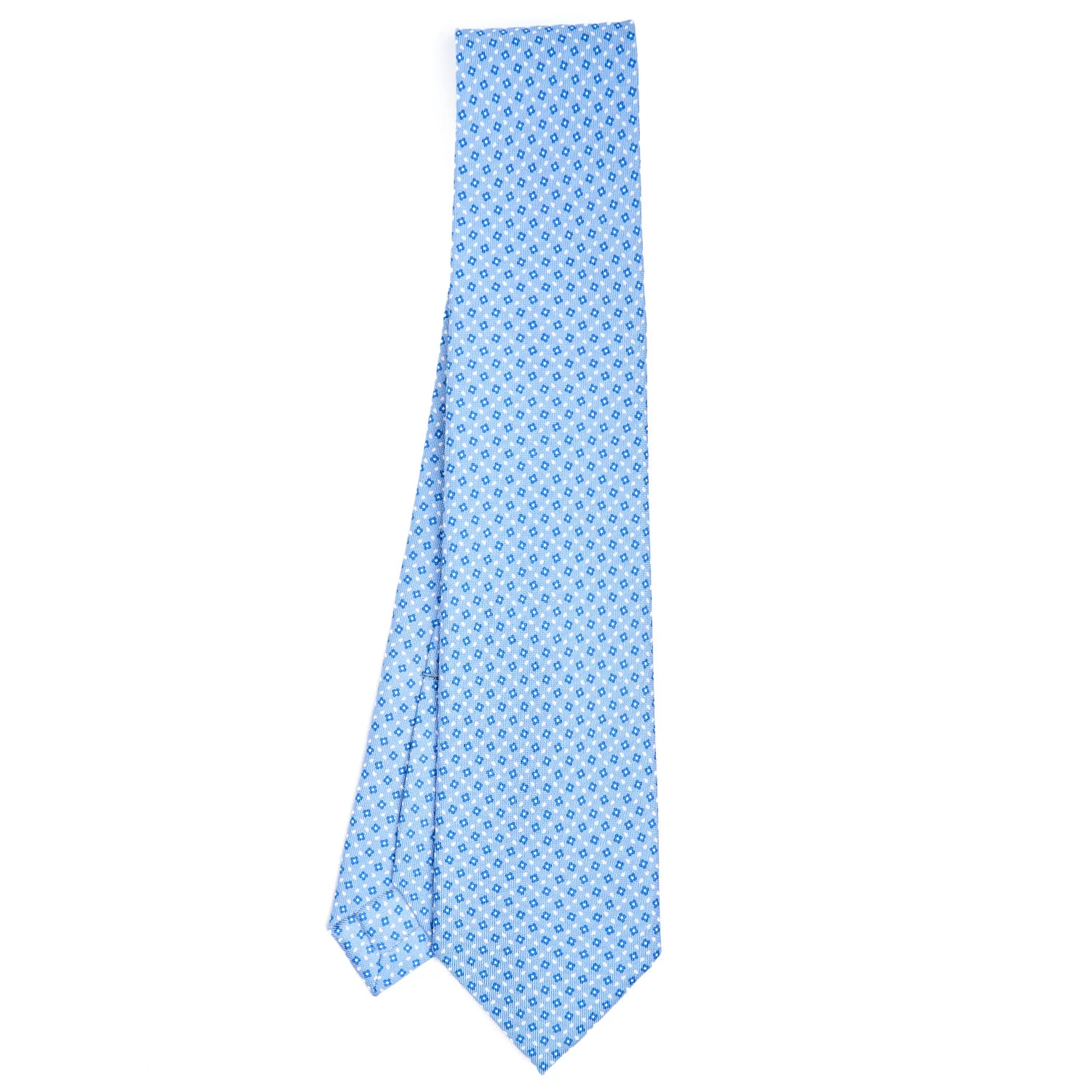 LIGHT BLUE 5 FOLD SARTORIAL SILK TIE - Image 2