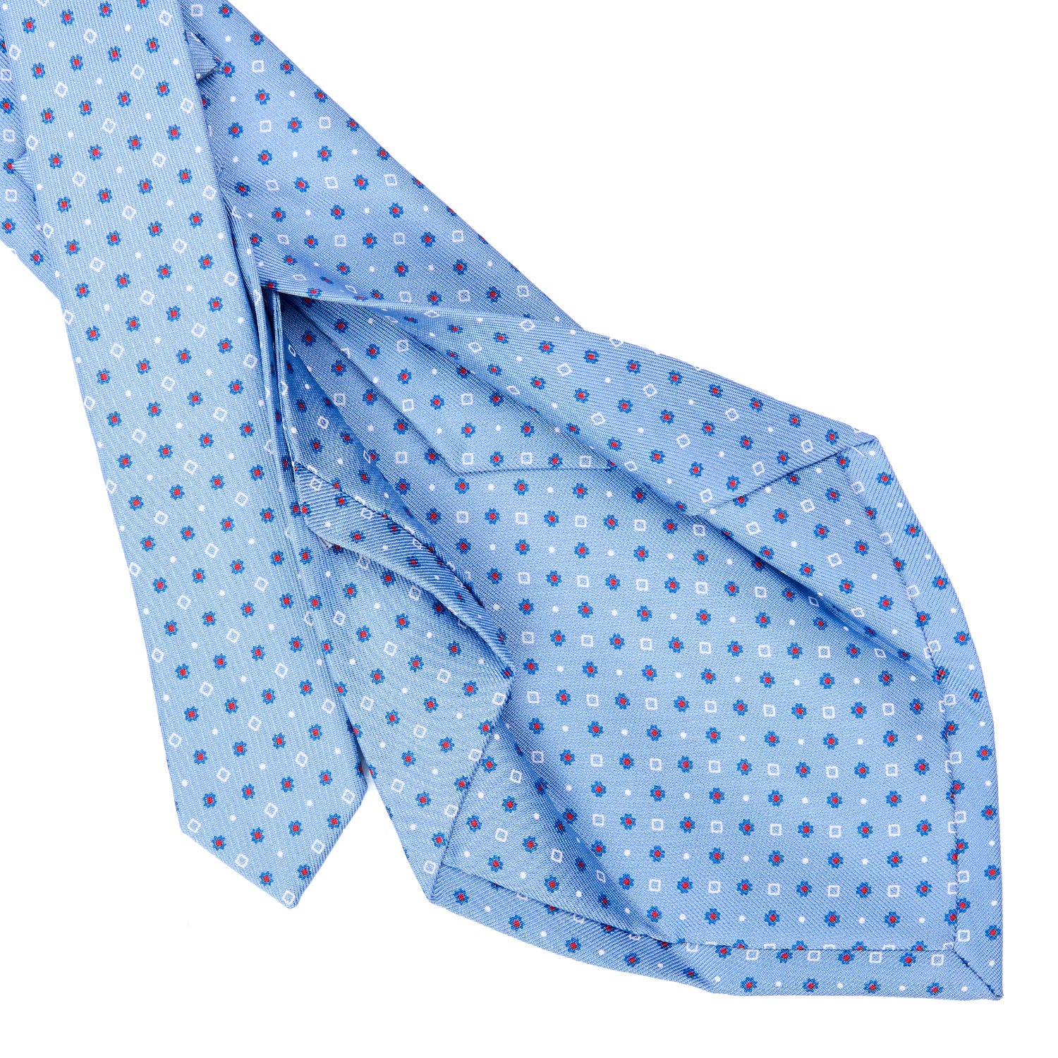 LIGHT BLUE 5 FOLD SARTORIAL SILK TIE