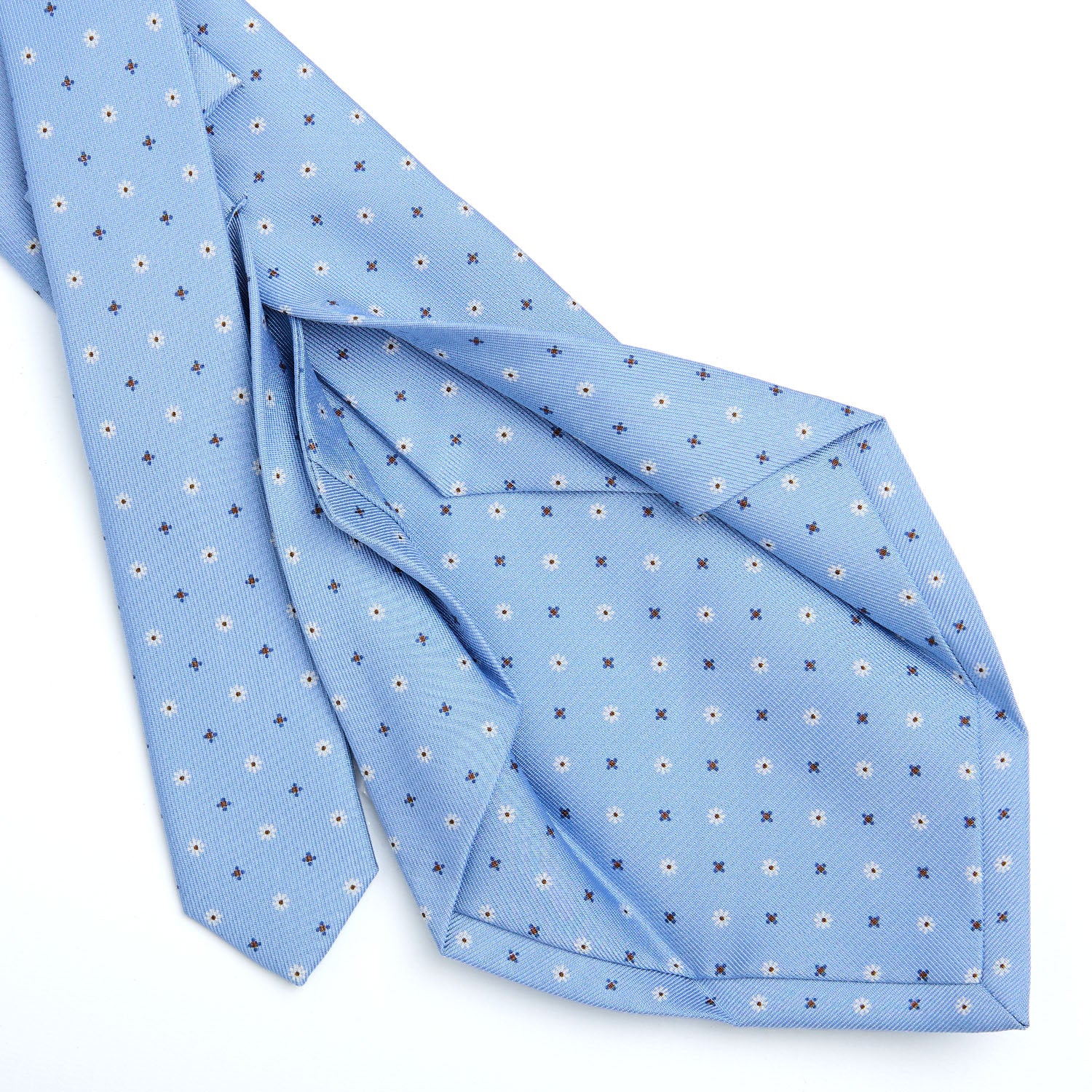 LIGHT BLUE 5 FOLD SARTORIAL SILK TIE