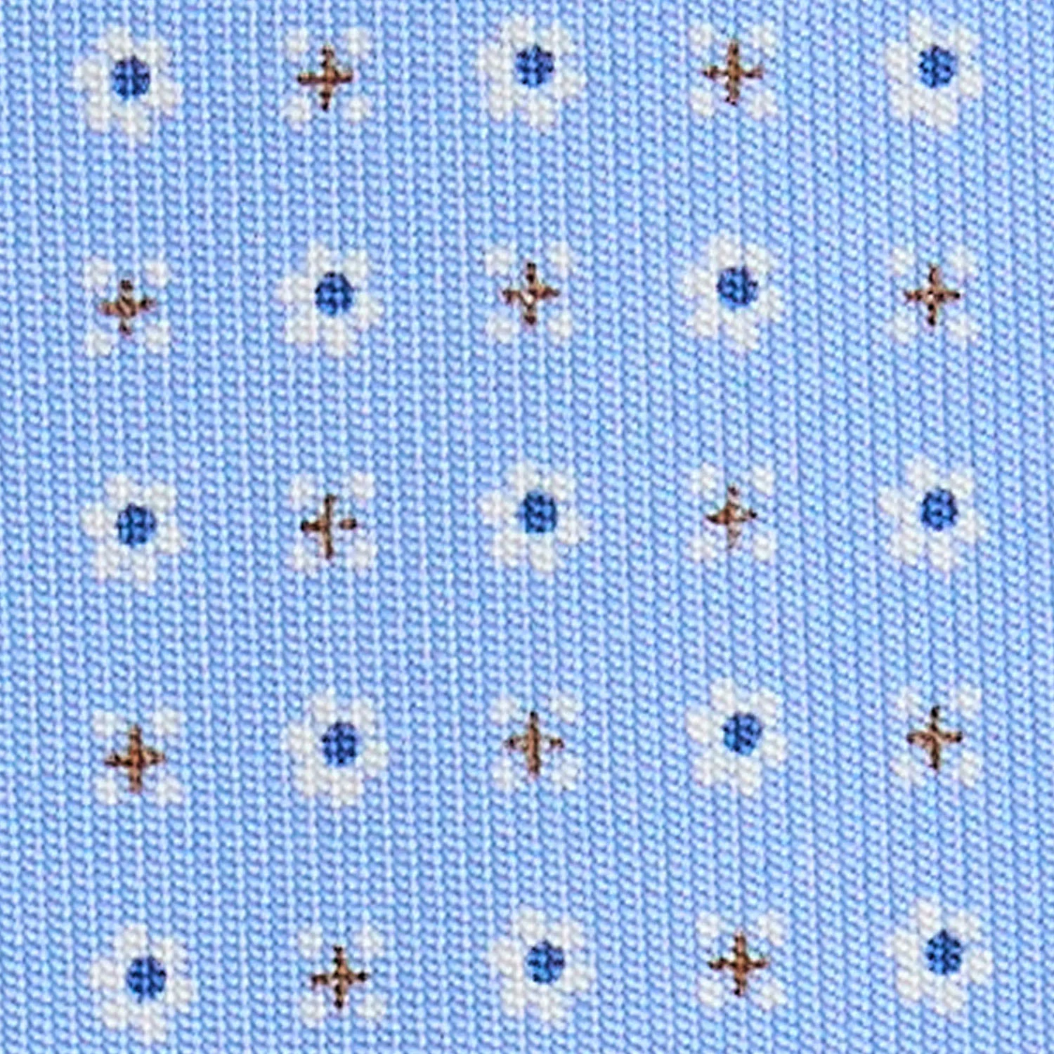 LIGHT BLUE 5 FOLD SARTORIAL SILK TIE - Image 4