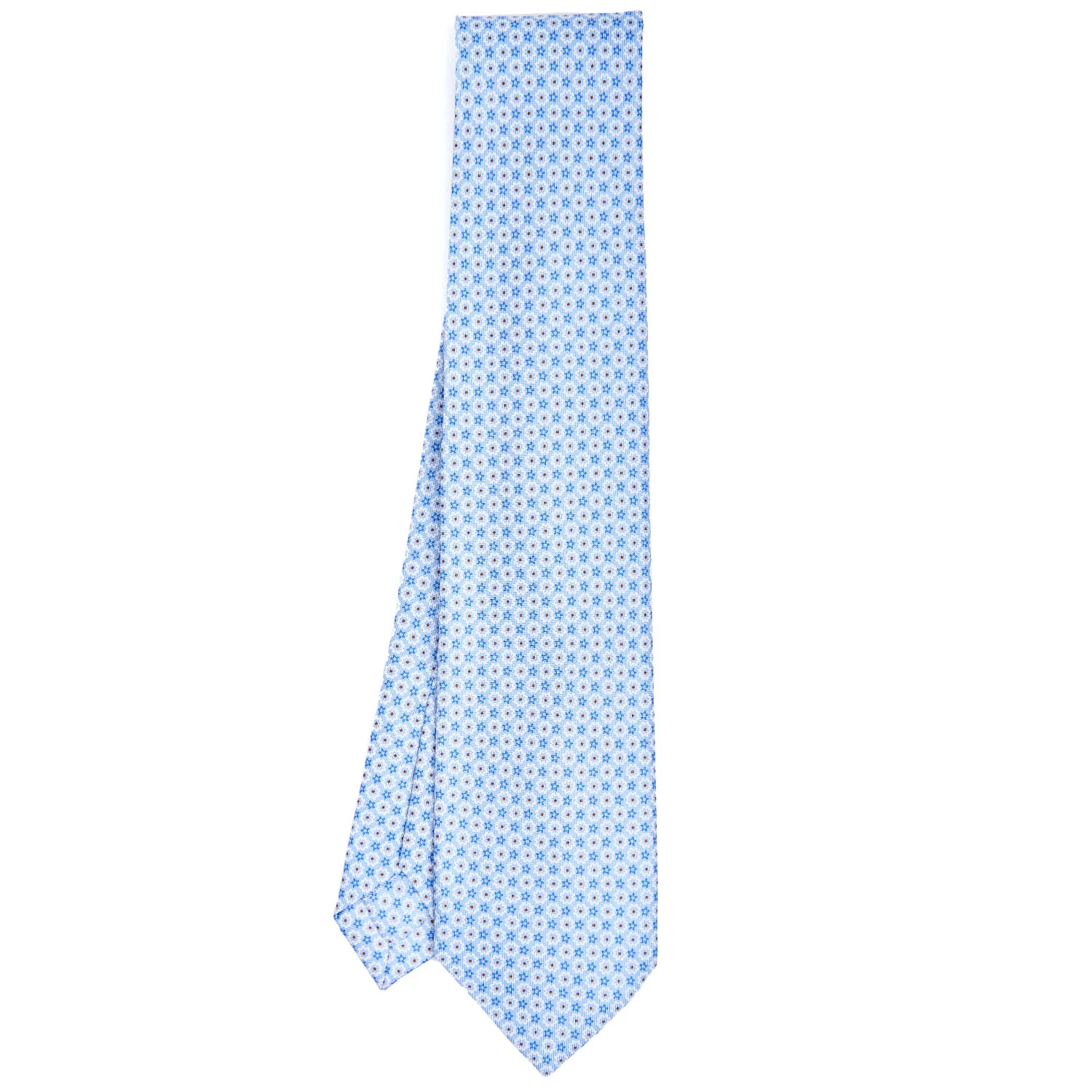 LIGHT BLUE 7 FOLD SARTORIAL SILK TIE - Image 2