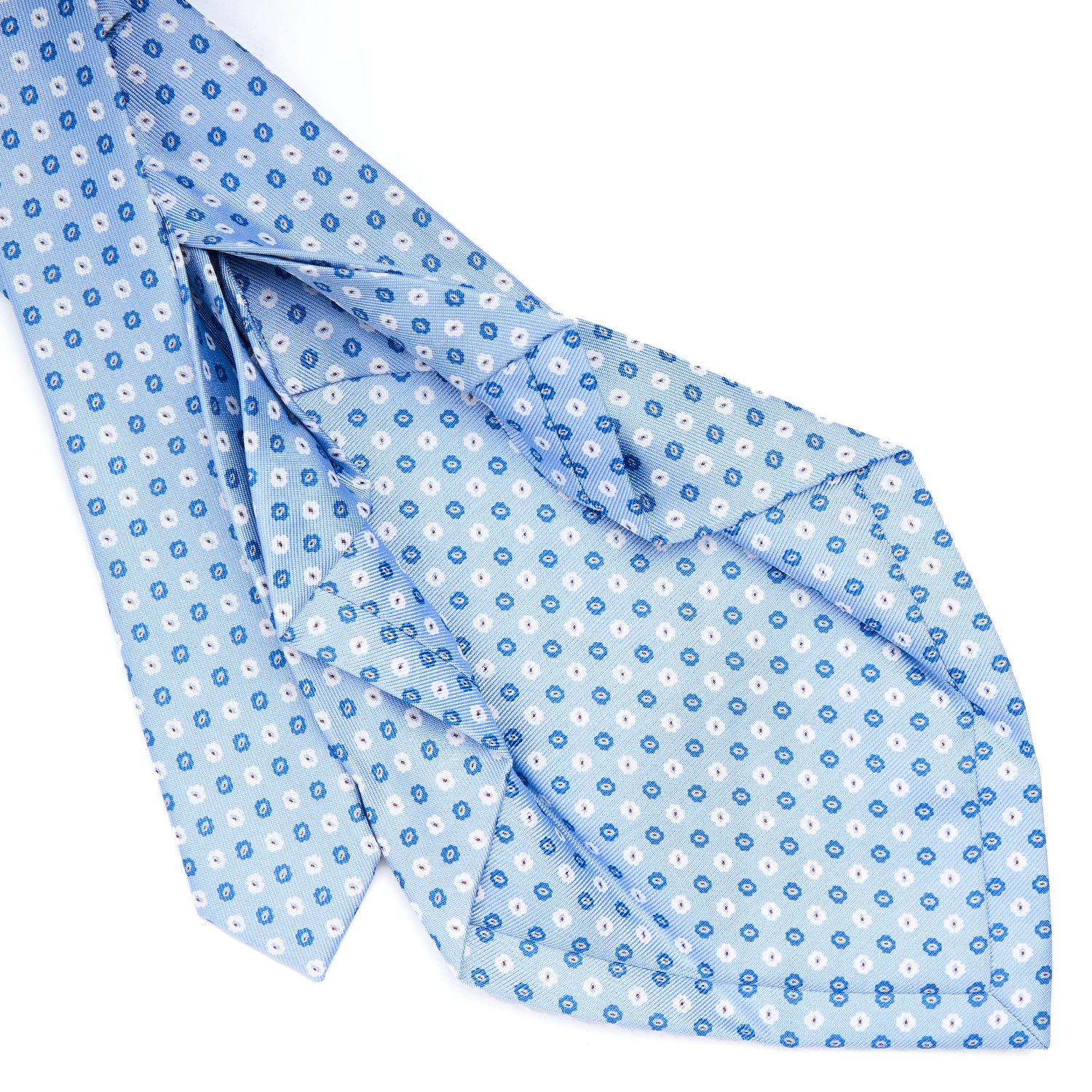 LIGHT BLUE 7 FOLD SARTORIAL SILK TIE