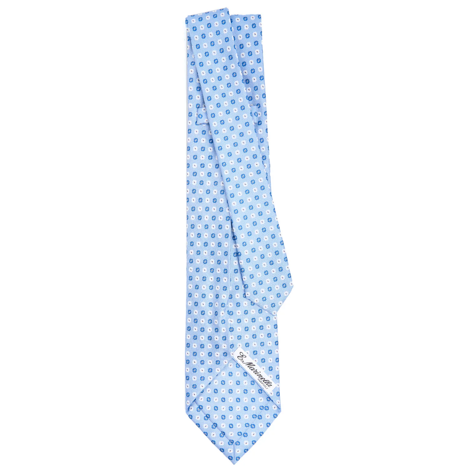 LIGHT BLUE 7 FOLD SARTORIAL SILK TIE - Image 3