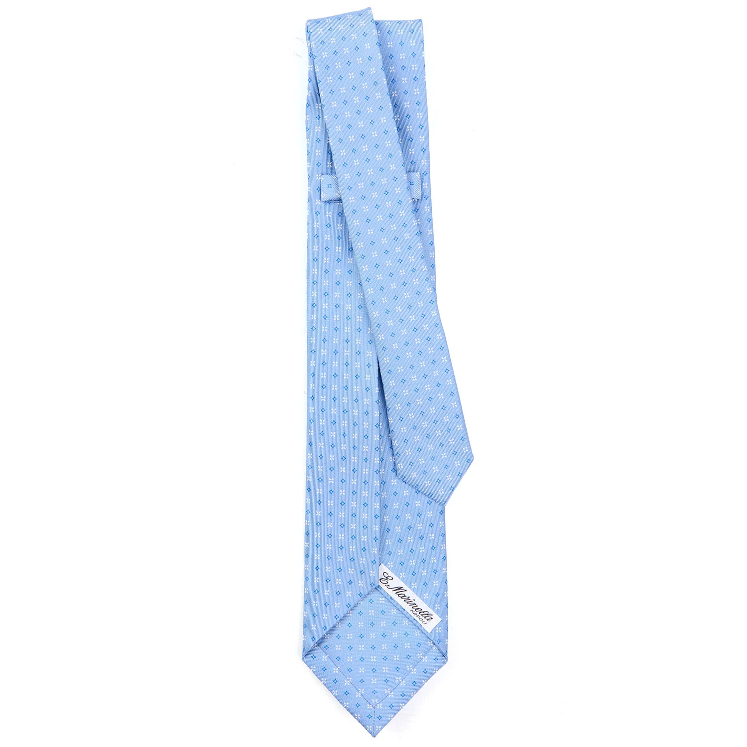 LIGHT BLUE 7 FOLD SARTORIAL SILK TIE - Image 3