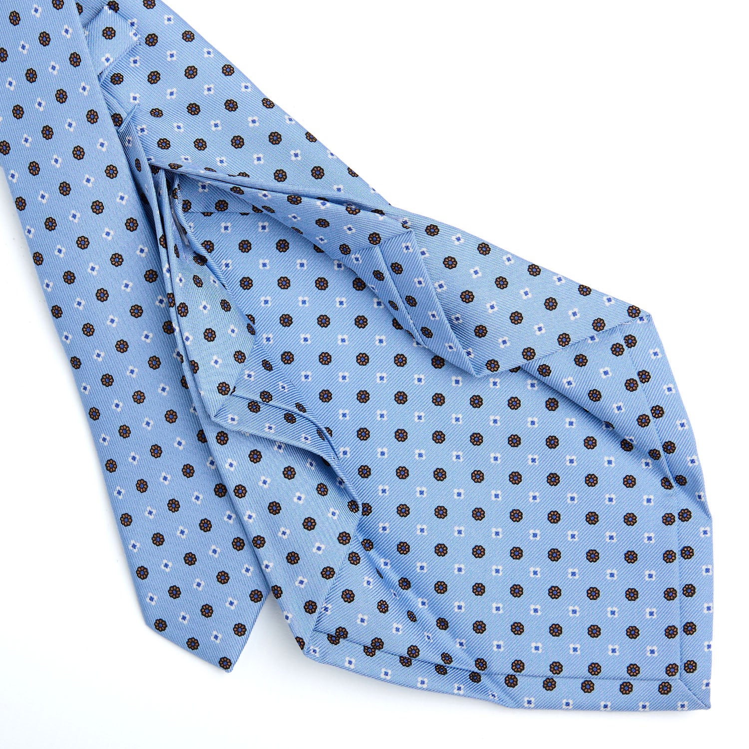LIGHT BLUE 7 FOLD SARTORIAL SILK TIE