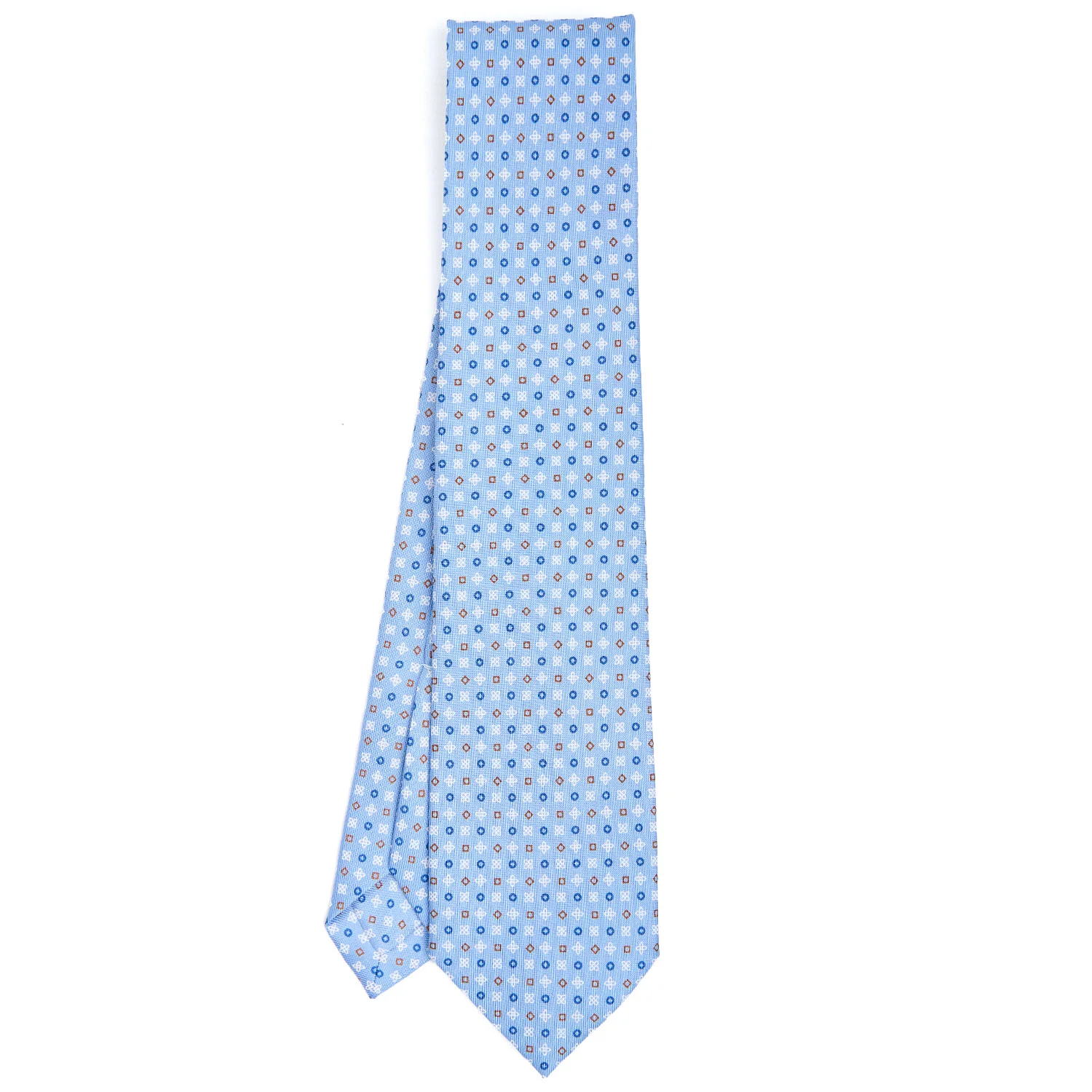 LIGHT BLUE 9 FOLD SARTORIAL SILK TIE - Image 2