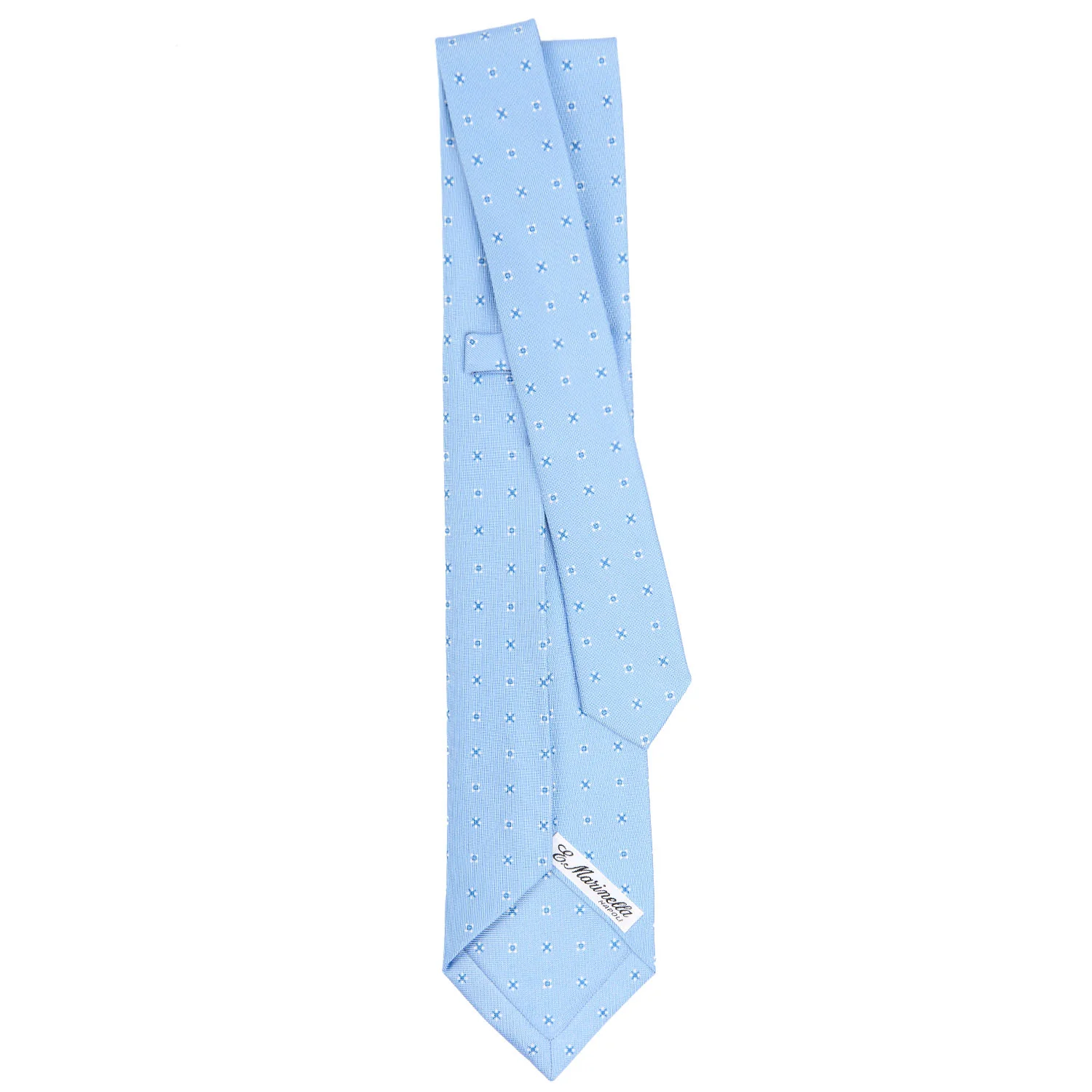 LIGHT BLUE 9 FOLD SARTORIAL SILK TIE - Image 3