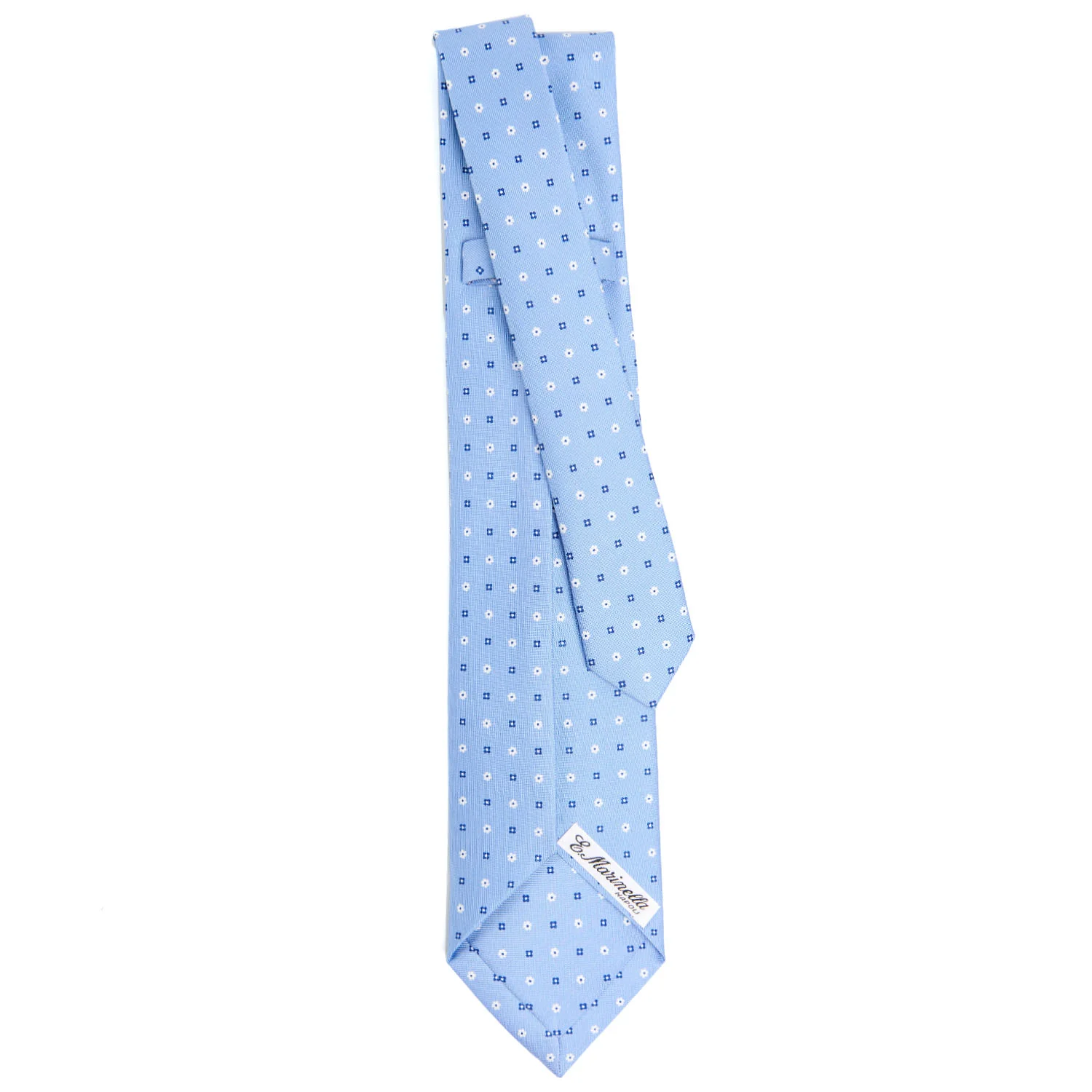 LIGHT BLUE 9 FOLD SARTORIAL SILK TIE - Image 3