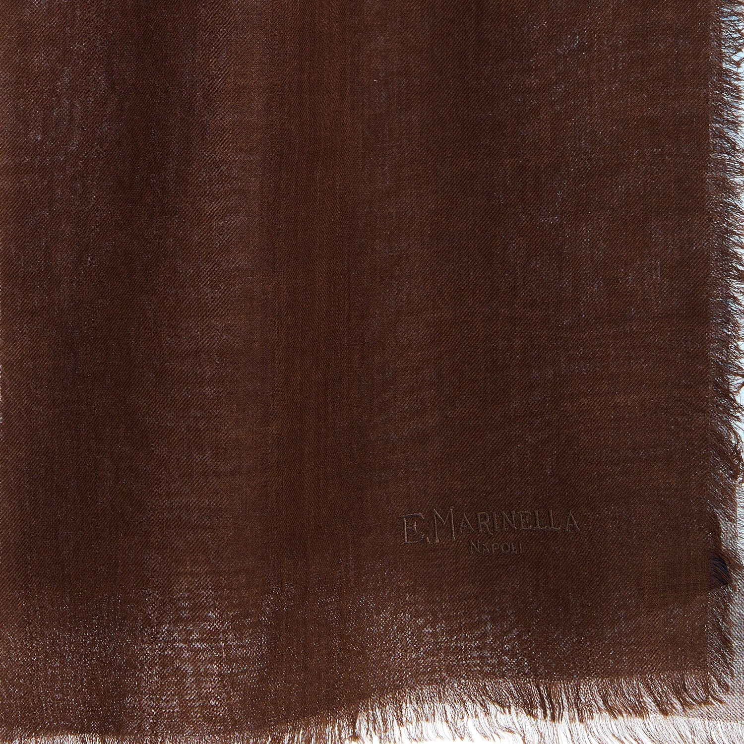 LIGHT BLUE AND BROWN CASHMERE PASHMINA - Image 3