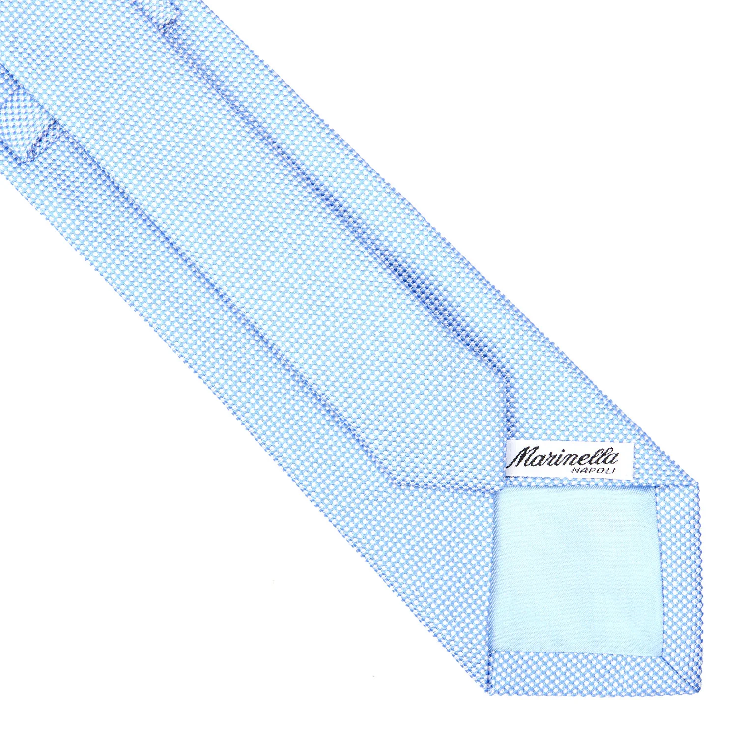 LIGHT BLUE CEREMONIAL JACQUARD SILK TIE - Image 4