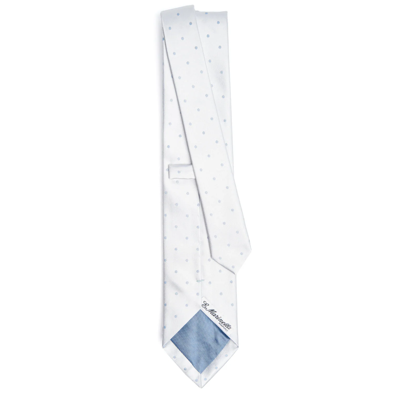 LIGHT BLUE CEREMONIAL SILK SATIN TIE - Image 3