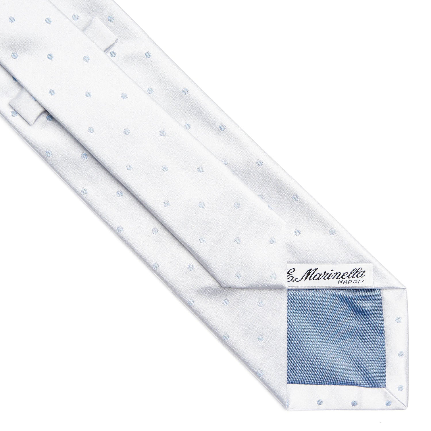 LIGHT BLUE CEREMONIAL SILK SATIN TIE - Image 4