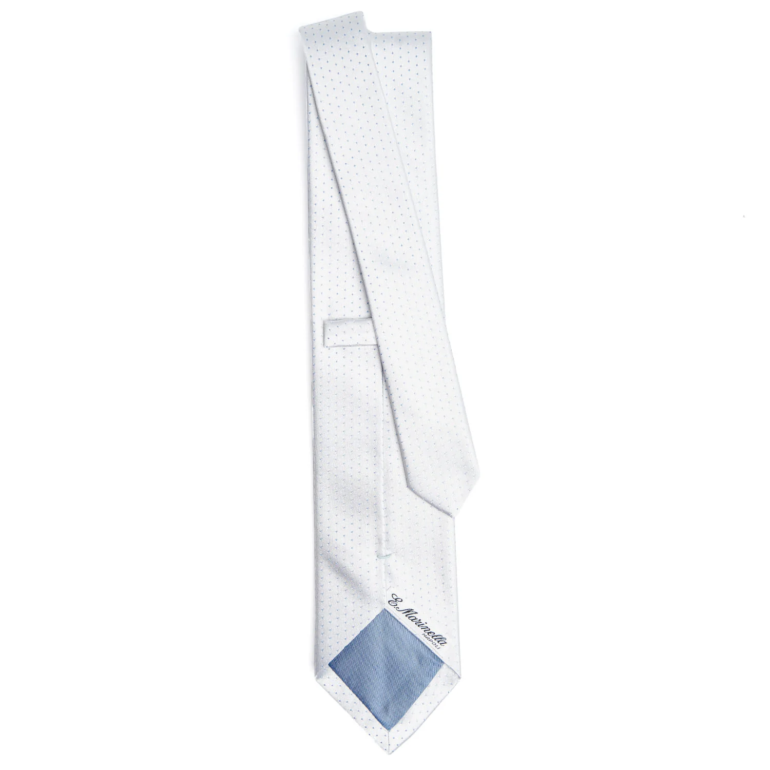 LIGHT BLUE CEREMONIAL SILK SATIN TIE - Image 3