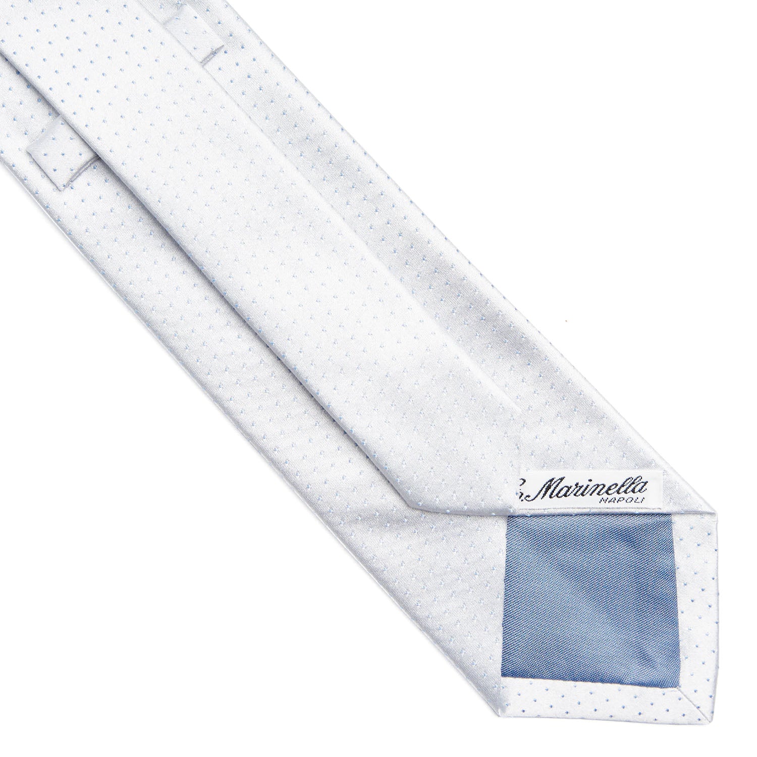 LIGHT BLUE CEREMONIAL SILK SATIN TIE - Image 4