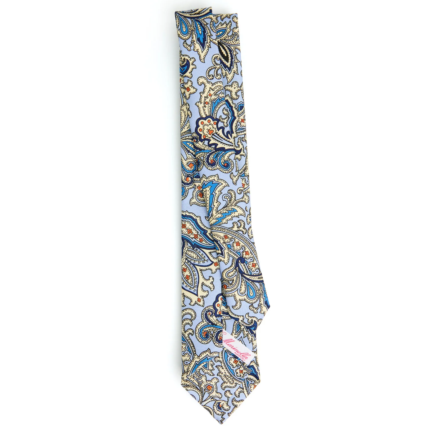 LIGHT BLUE CLASSIC LADY PRINTED SILK TIE - Image 3
