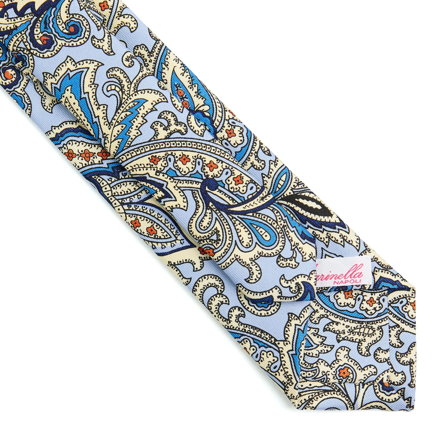 LIGHT BLUE CLASSIC LADY PRINTED SILK TIE - Image 4
