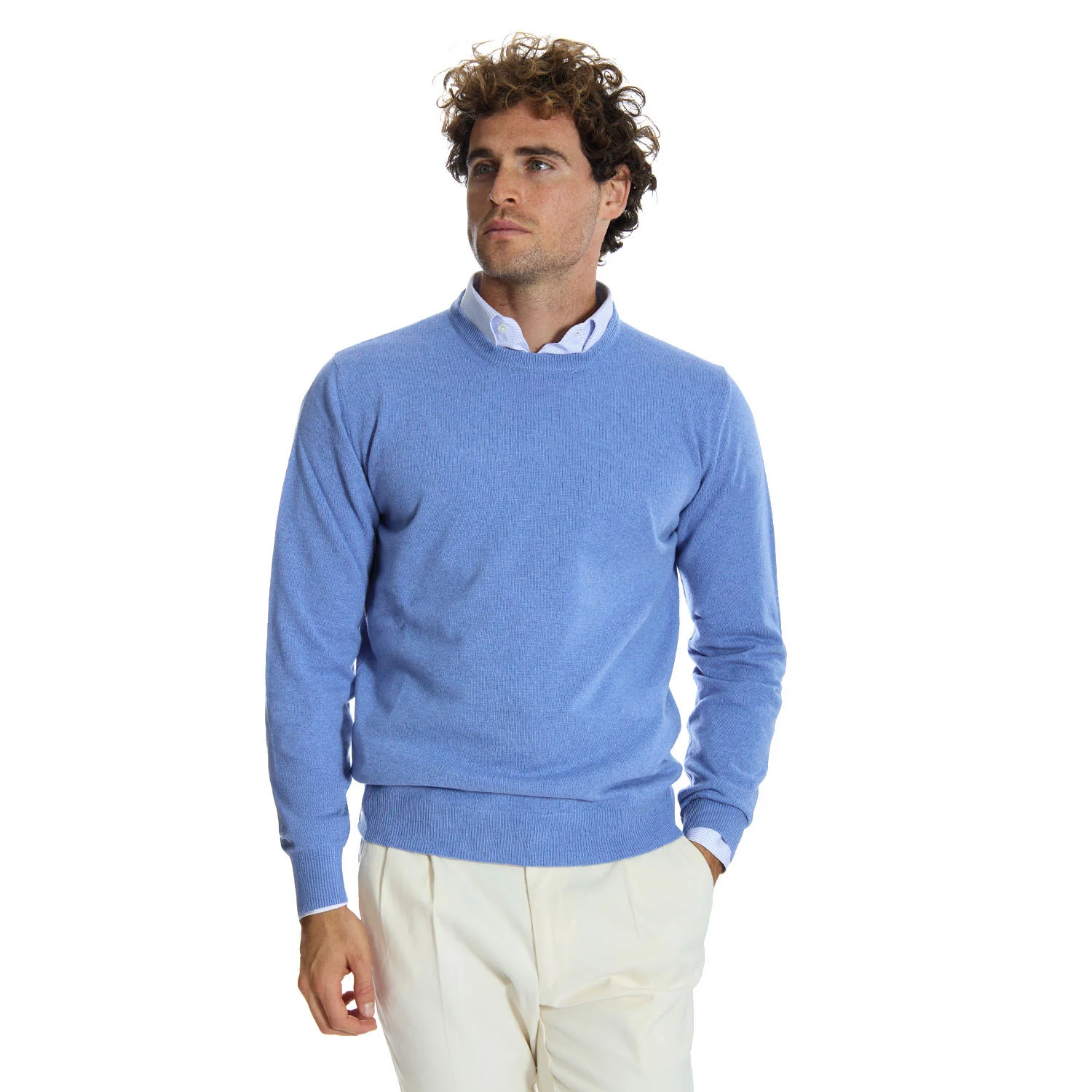 LIGHT BLUE CREWNECK SWEATER - Image 6
