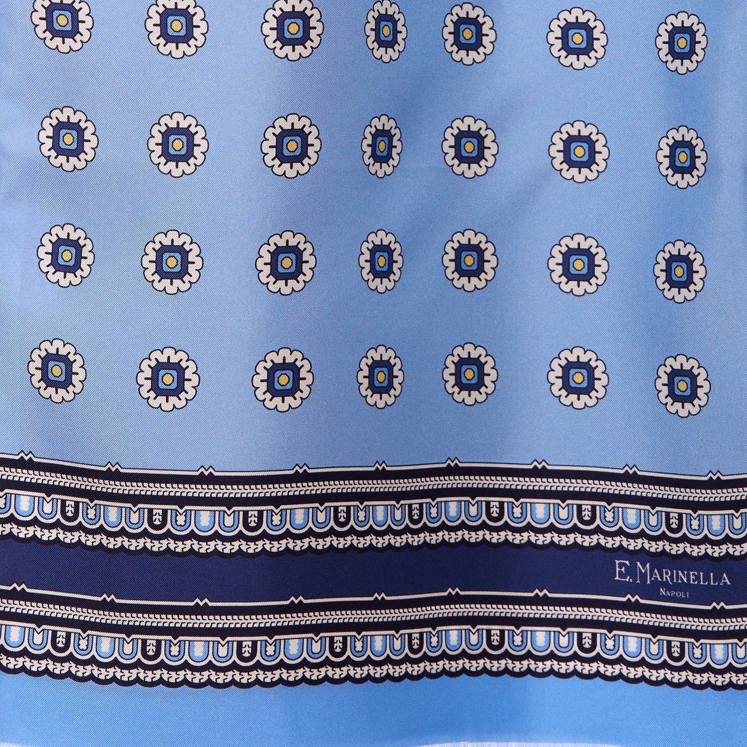 LIGHT BLUE DOUBLE SILK SCARF - Image 3