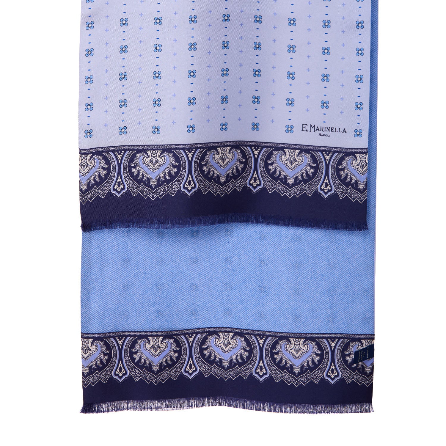 LIGHT BLUE DOUBLE SILK SCARF - Image 2