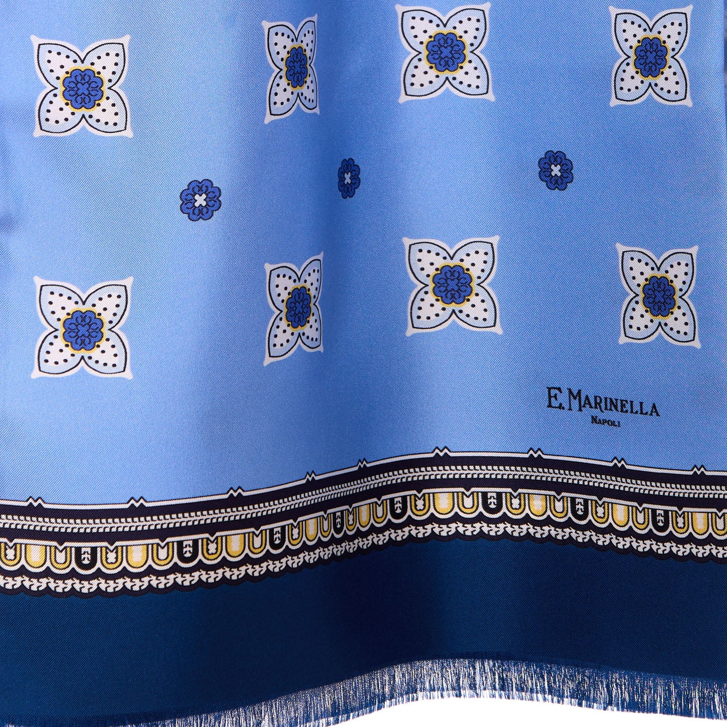 LIGHT BLUE DOUBLE SILK SCARF - Image 3