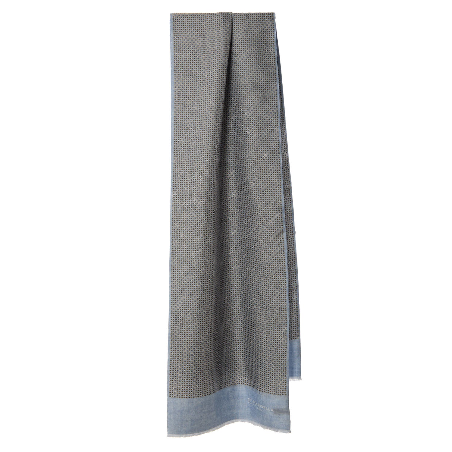LIGHT BLUE DOUBLE SILK SCARF