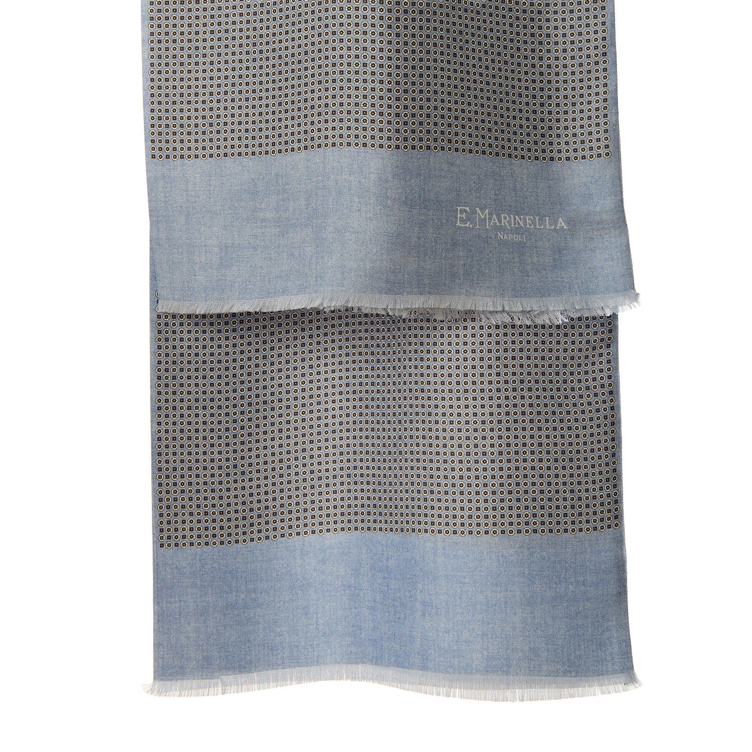 LIGHT BLUE DOUBLE SILK SCARF - Image 2