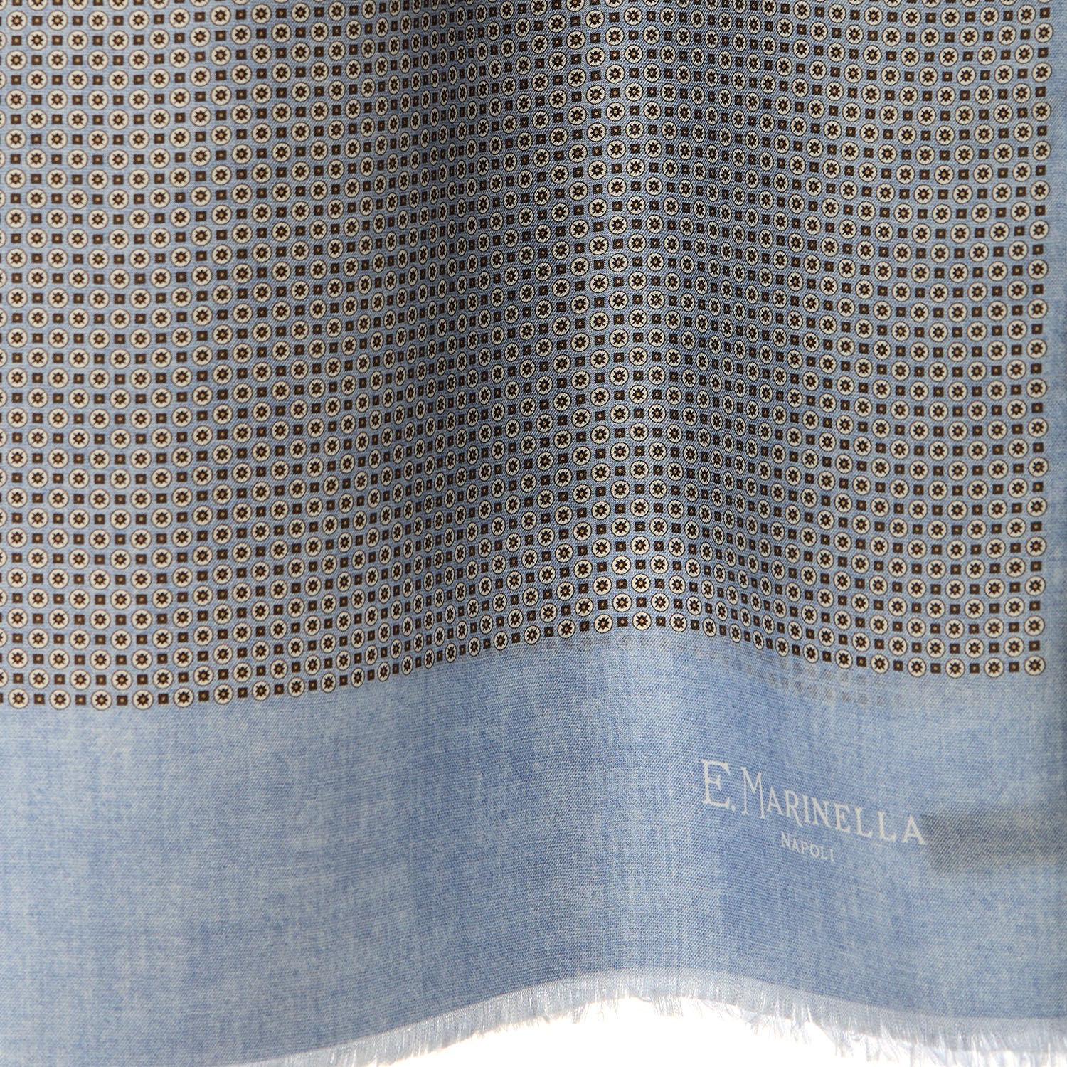 LIGHT BLUE DOUBLE SILK SCARF - Image 3