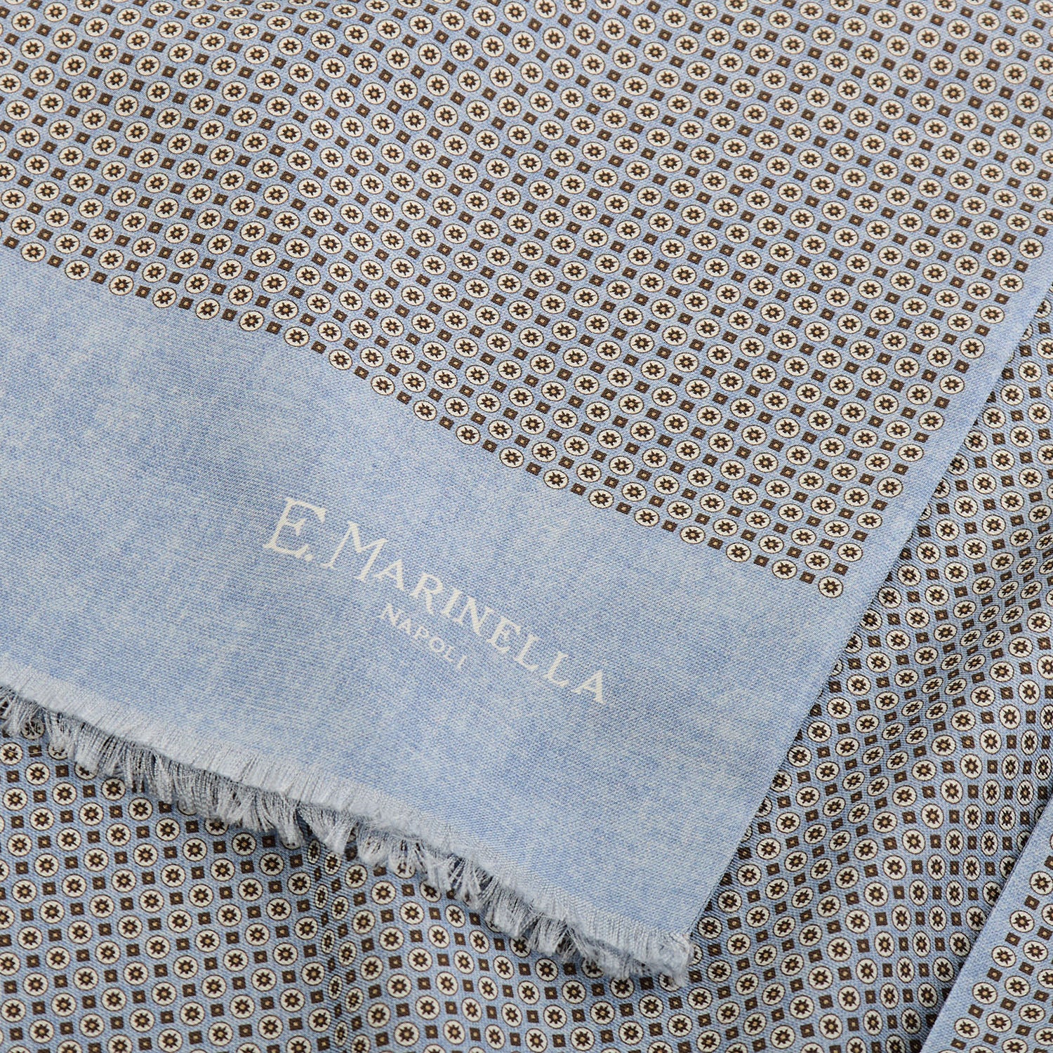 LIGHT BLUE DOUBLE SILK SCARF - Image 4