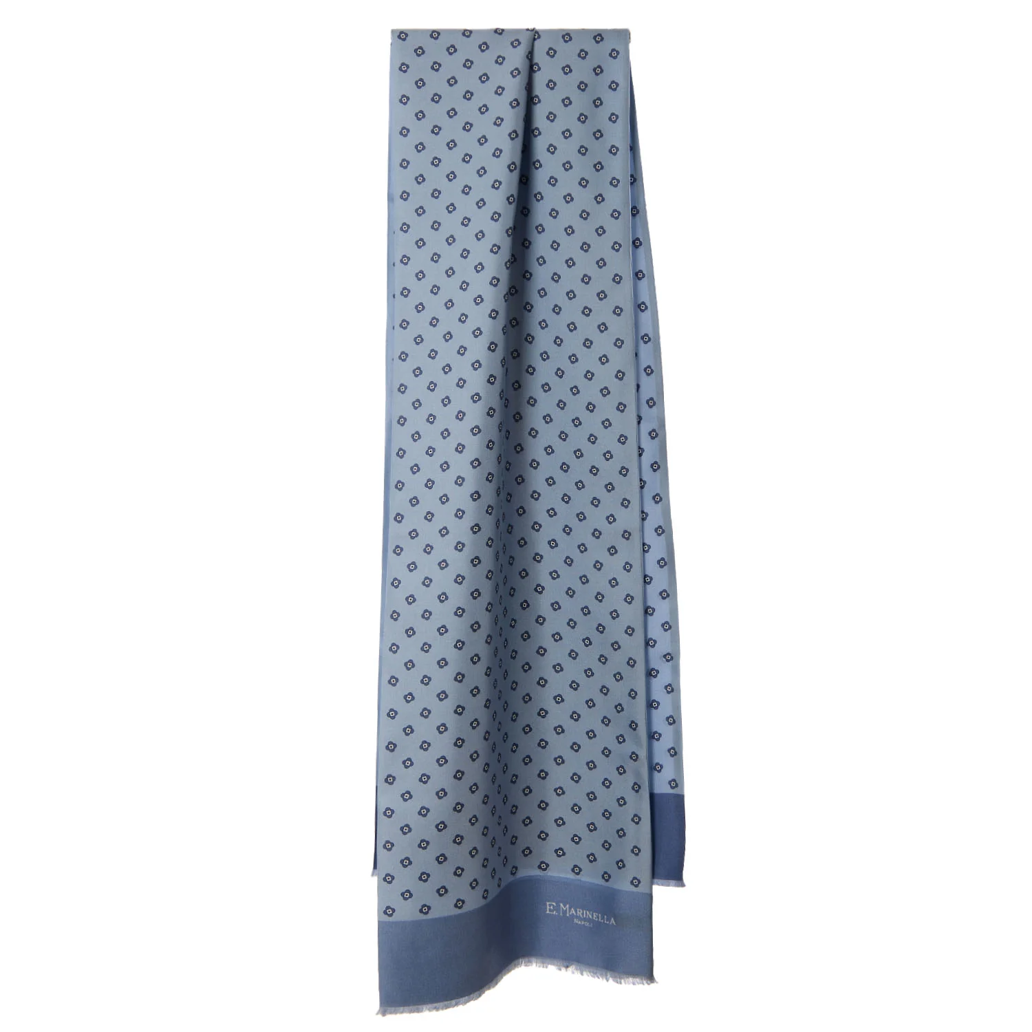 LIGHT BLUE DOUBLE SILK SCARF