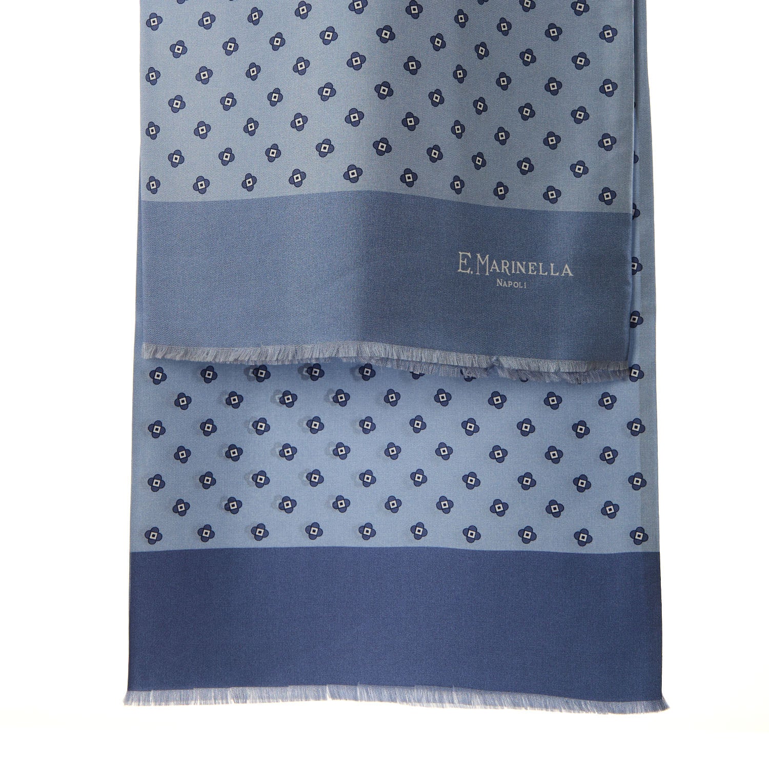 LIGHT BLUE DOUBLE SILK SCARF - Image 2
