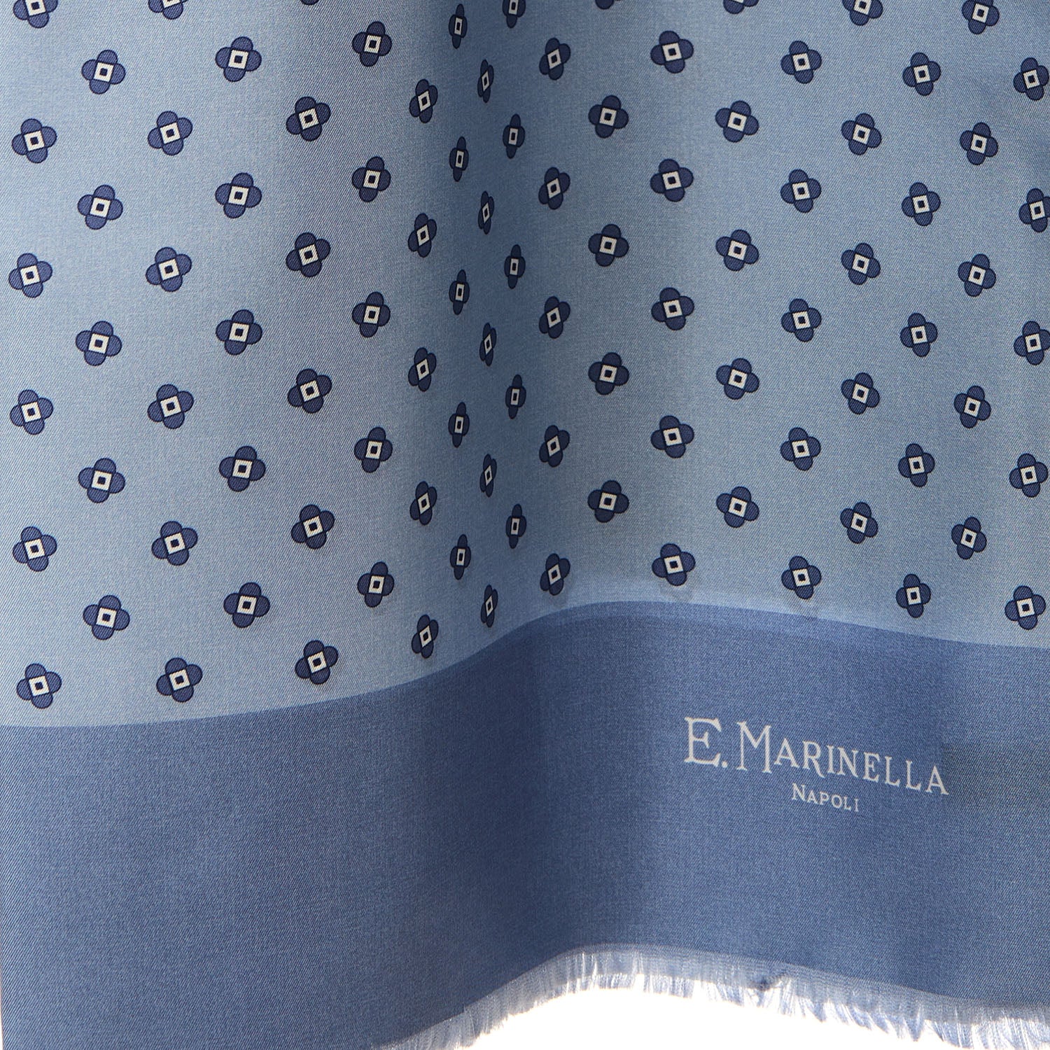 LIGHT BLUE DOUBLE SILK SCARF - Image 3