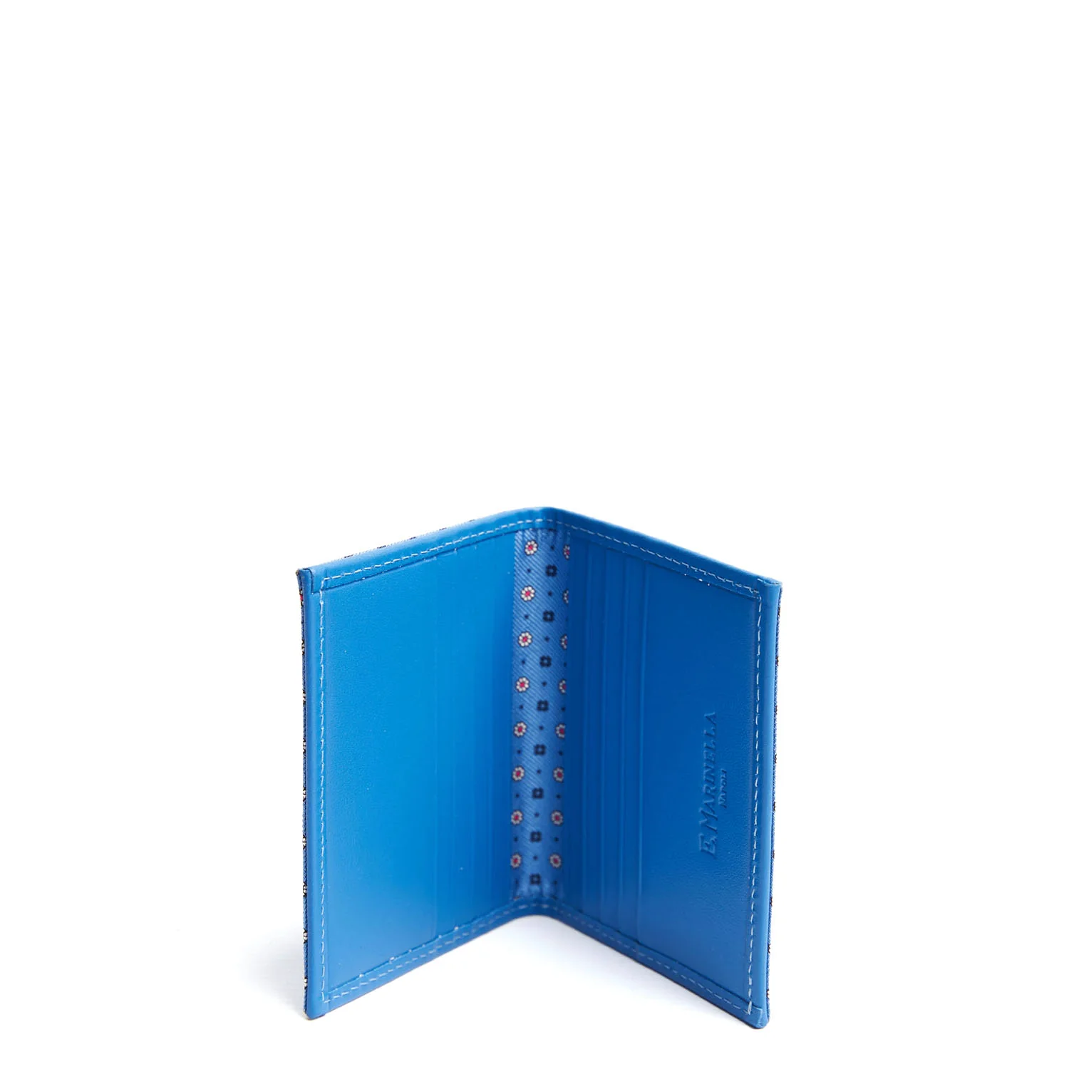 LIGHT BLUE LEATHER FOLDING CARD HOLDER - Image 2