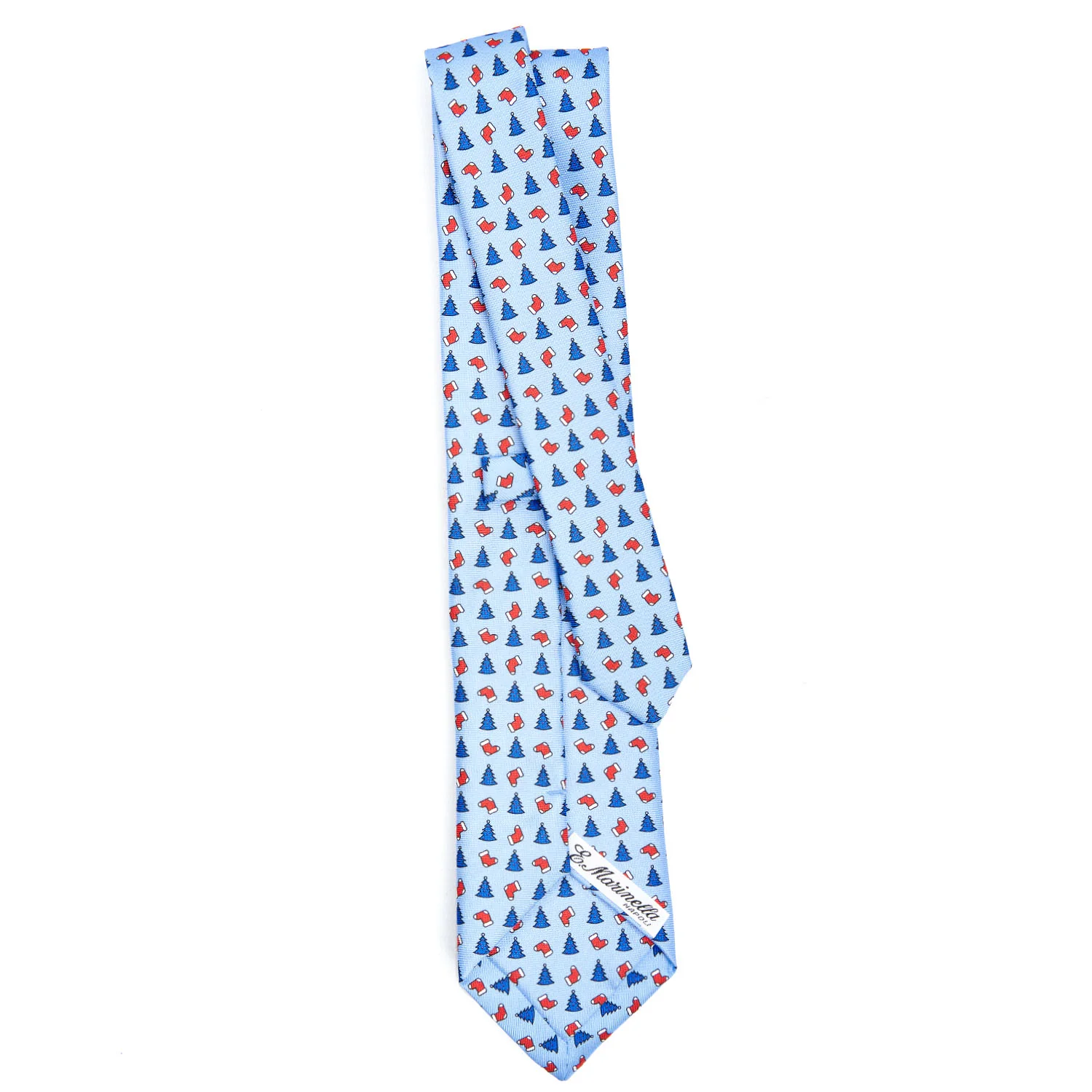 LIGHT BLUE SARTORIAL HOLIDAY SILK TIE - Image 3
