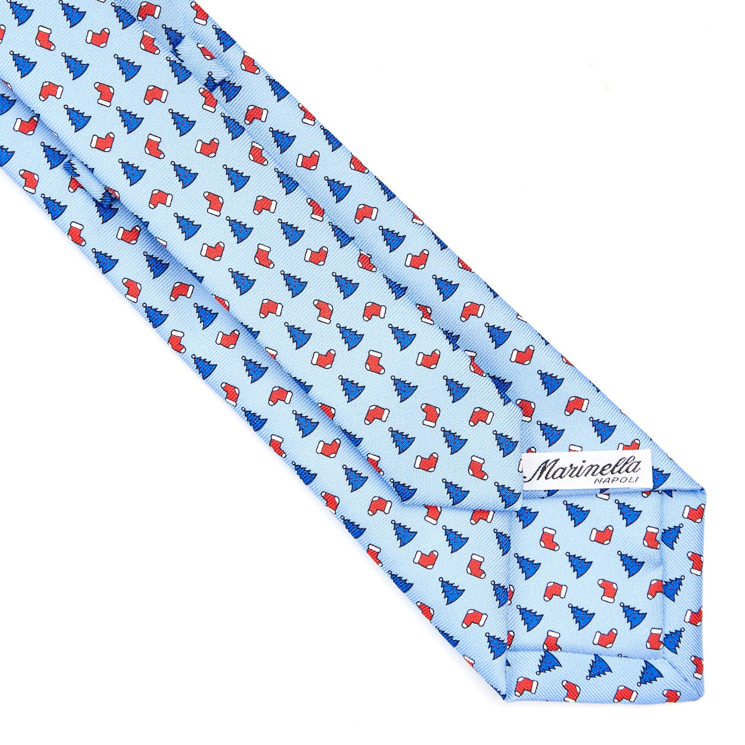 LIGHT BLUE SARTORIAL HOLIDAY SILK TIE - Image 4