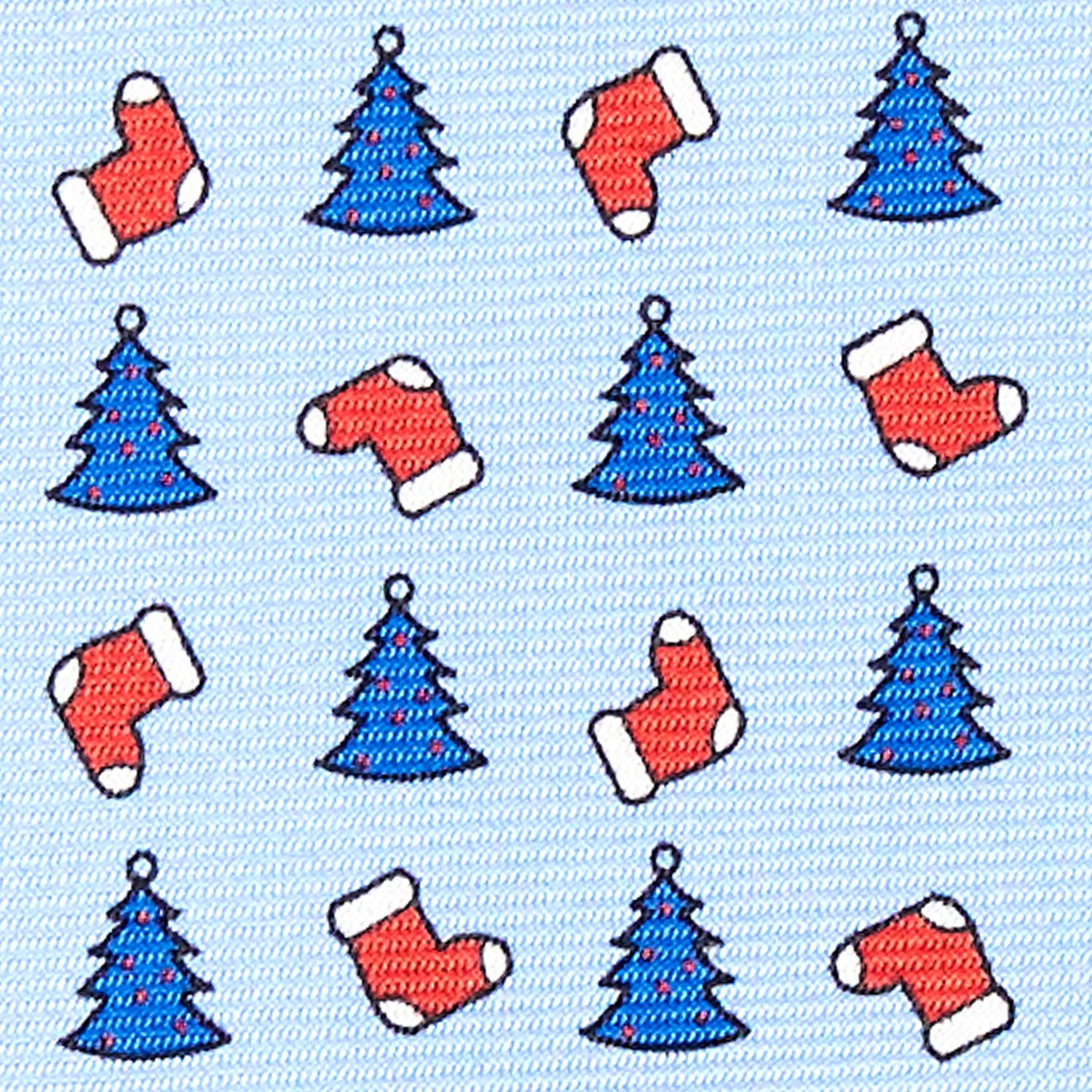 LIGHT BLUE SARTORIAL HOLIDAY SILK TIE - Image 5