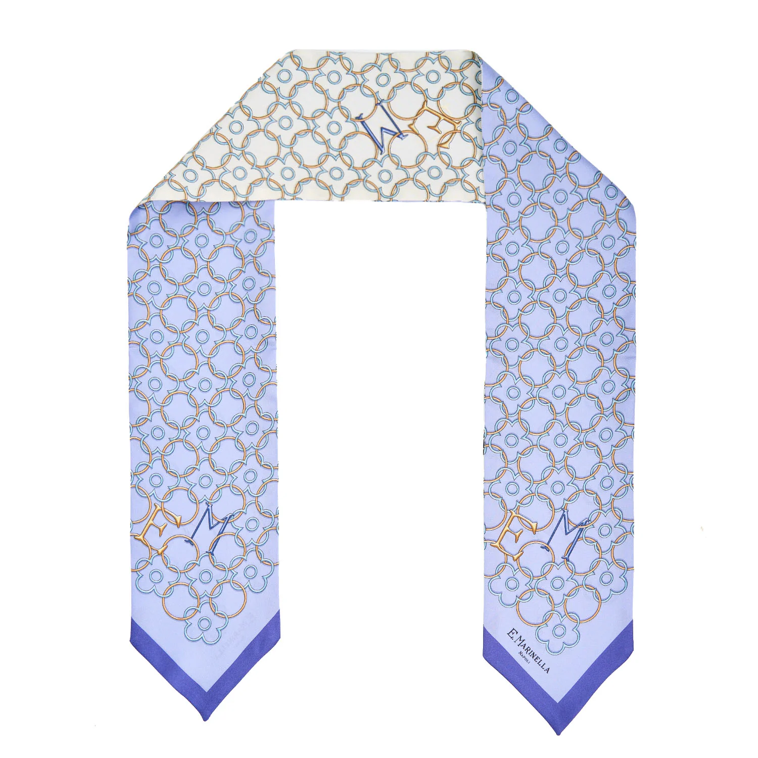 LIGHT BLUE SILK BANDEAU - Image 2
