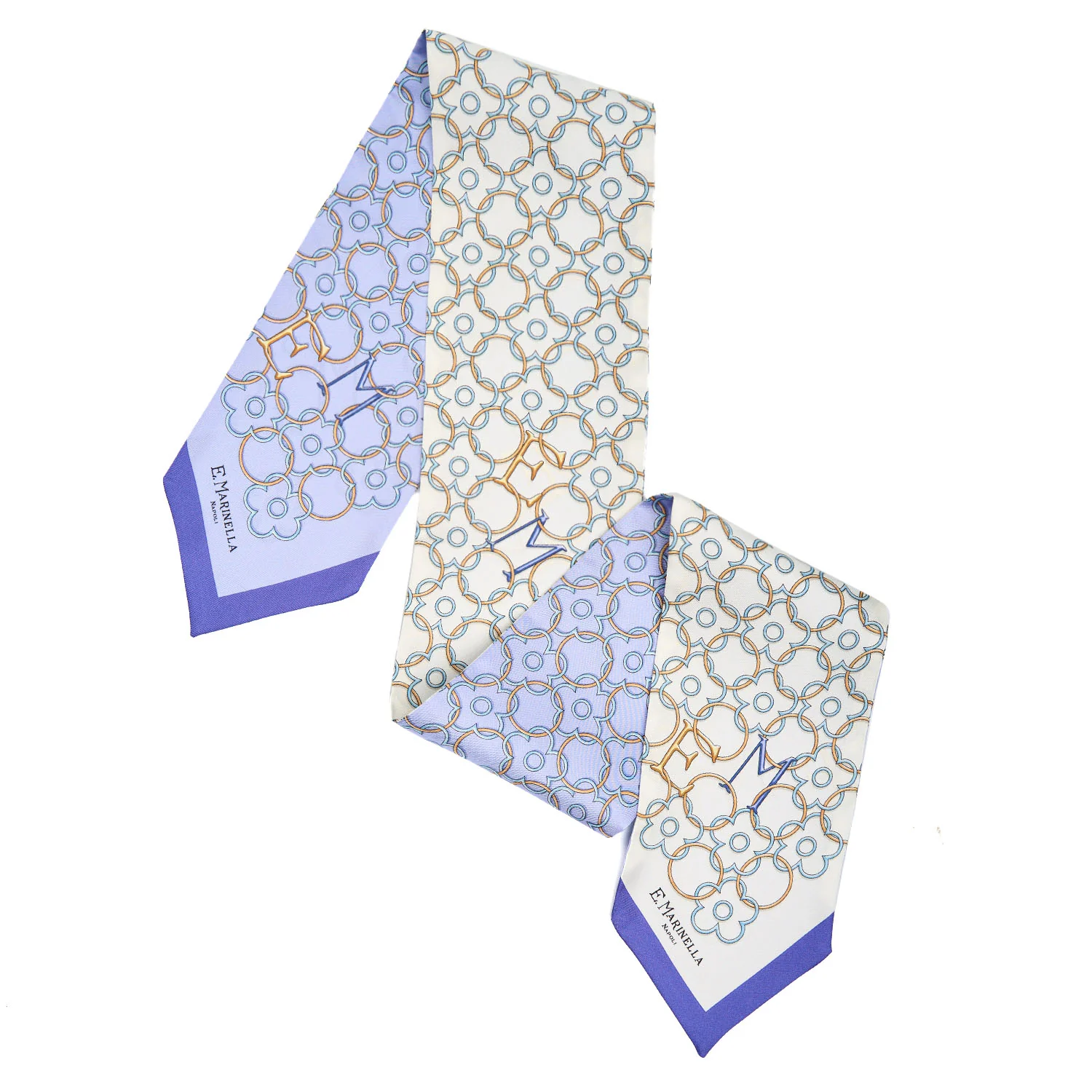 LIGHT BLUE SILK BANDEAU - Image 5