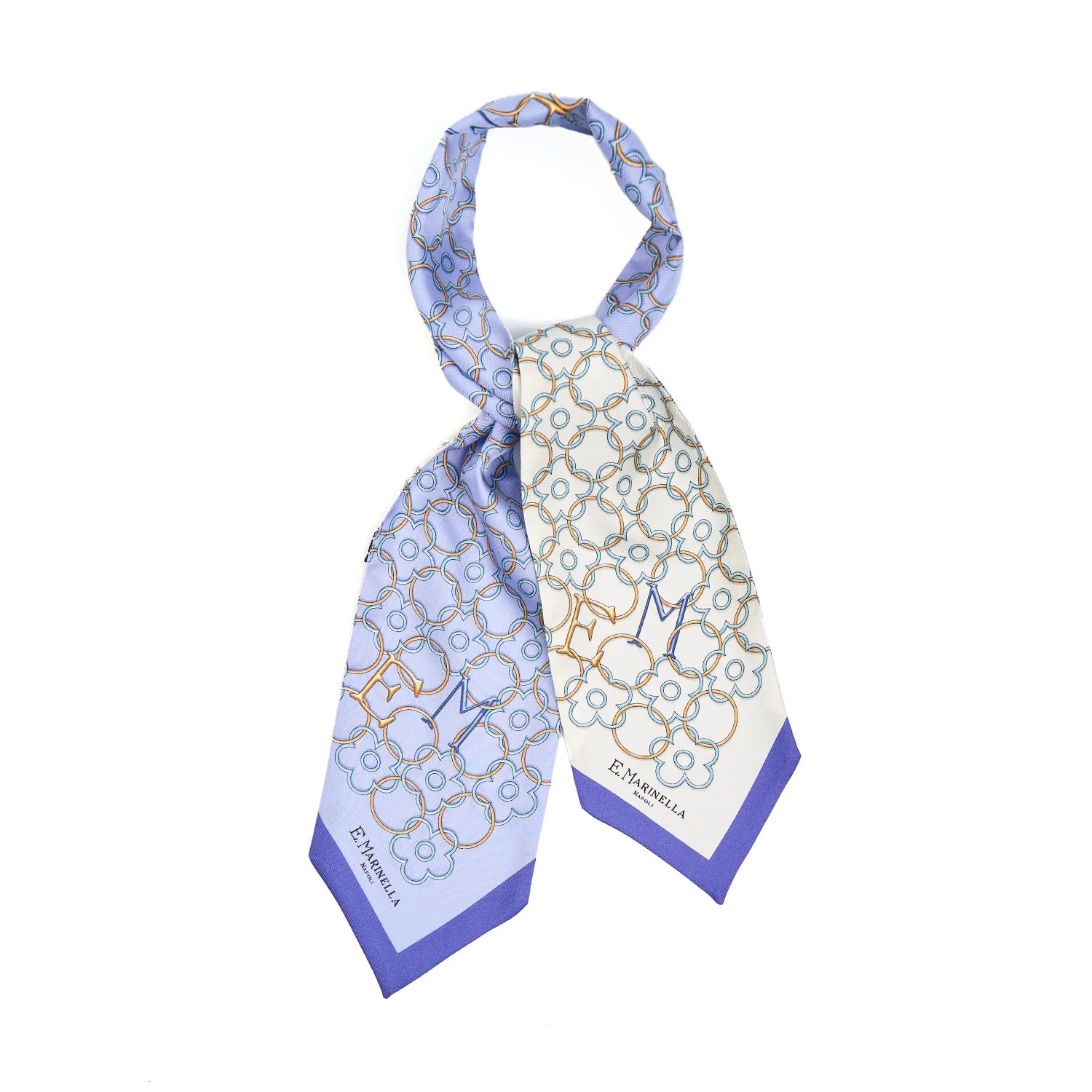 LIGHT BLUE SILK BANDEAU - Image 6