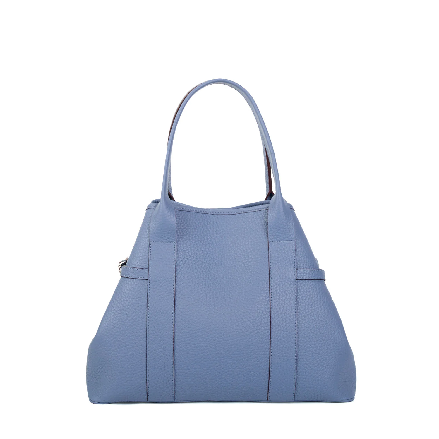 POWDER BLUE TOTE BAG SIDE BUCKLES - Image 2