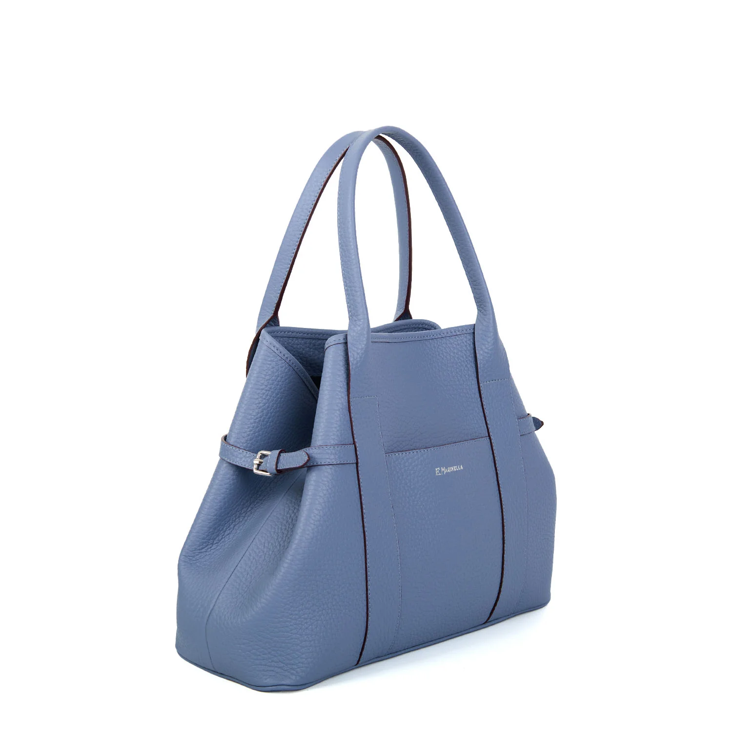 POWDER BLUE TOTE BAG SIDE BUCKLES - Image 4