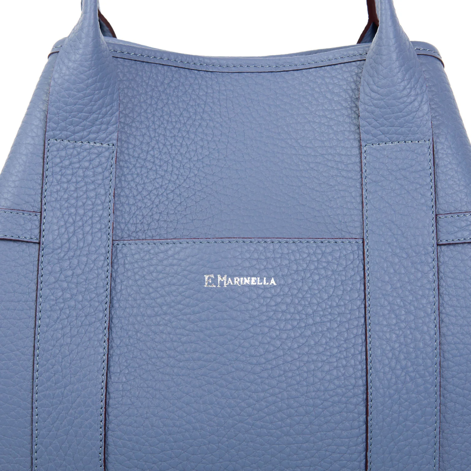 POWDER BLUE TOTE BAG SIDE BUCKLES - Image 6
