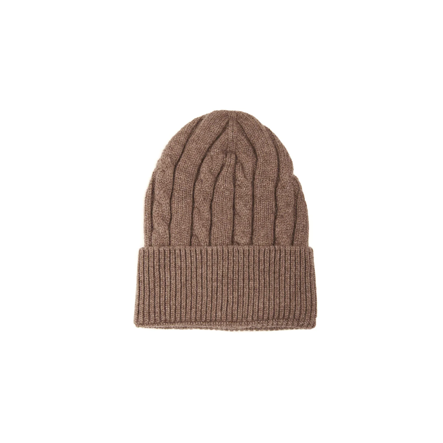 LIGHT BROWN BRAIDED BEANIE - Image 3