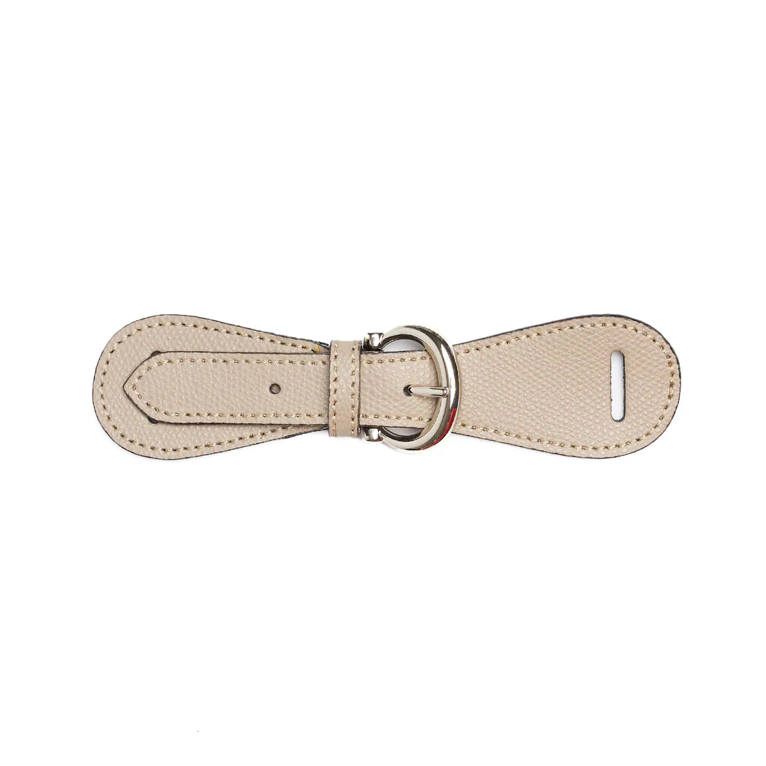 LIGHT BROWN LEATHER SCARF BUCKLE