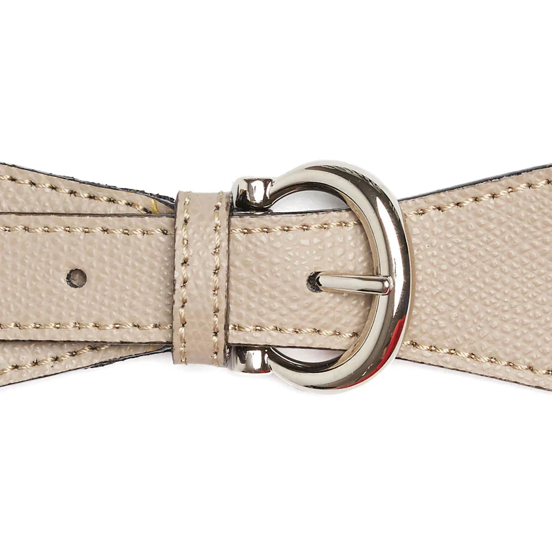 LIGHT BROWN LEATHER SCARF BUCKLE - Image 3