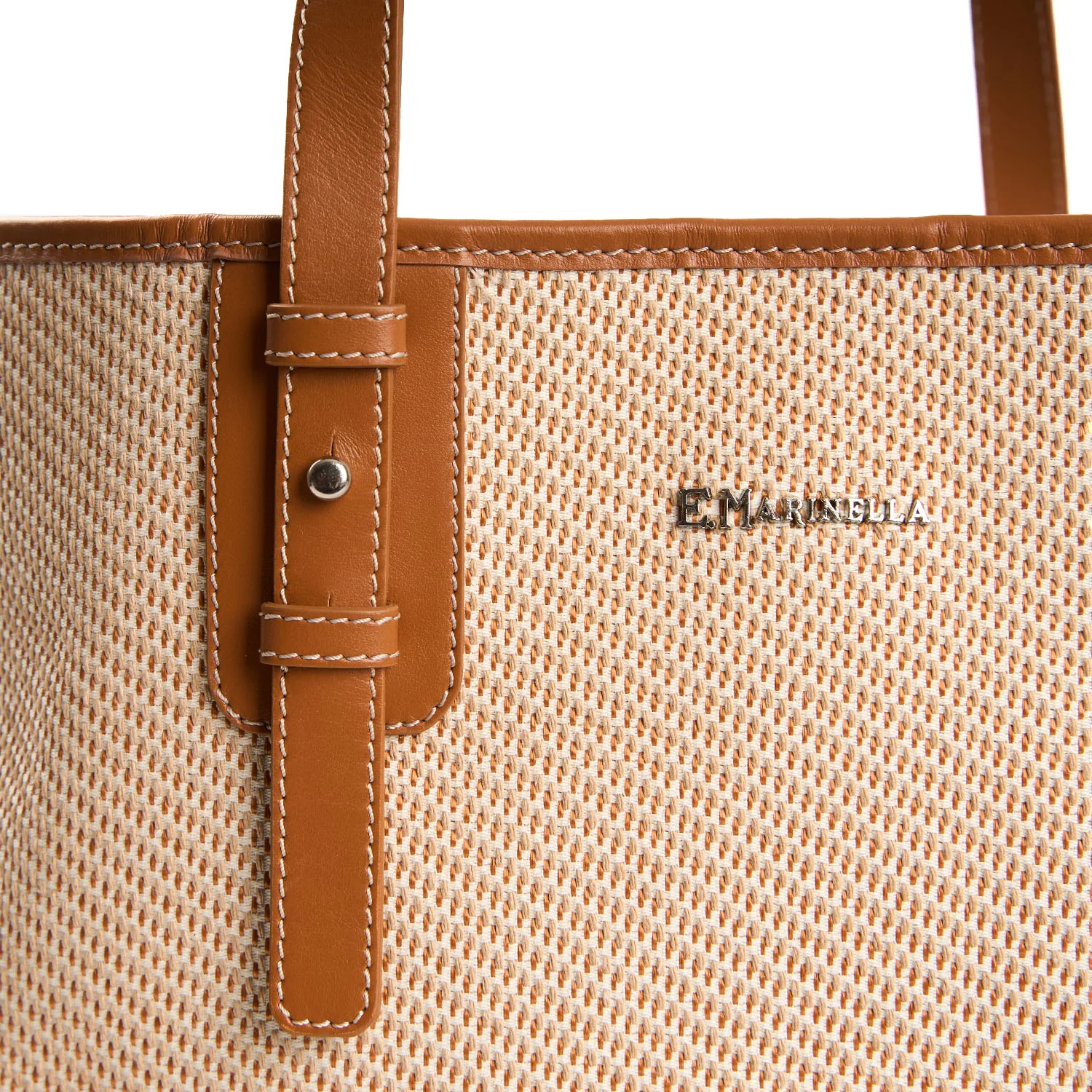 LIGHT BROWN MIDI TOTE BAG - Image 6