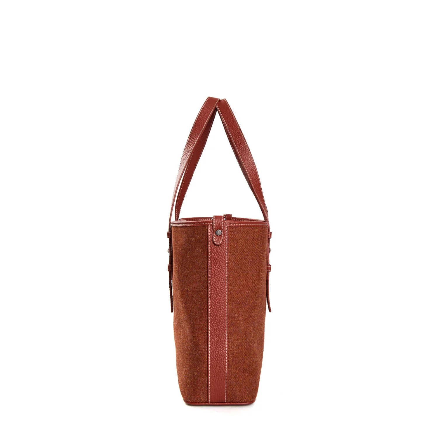 LIGHT BROWN MIDI TOTE BAG - Image 3