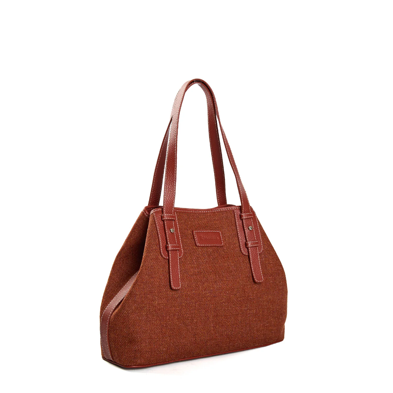 LIGHT BROWN MIDI TOTE BAG - Image 4